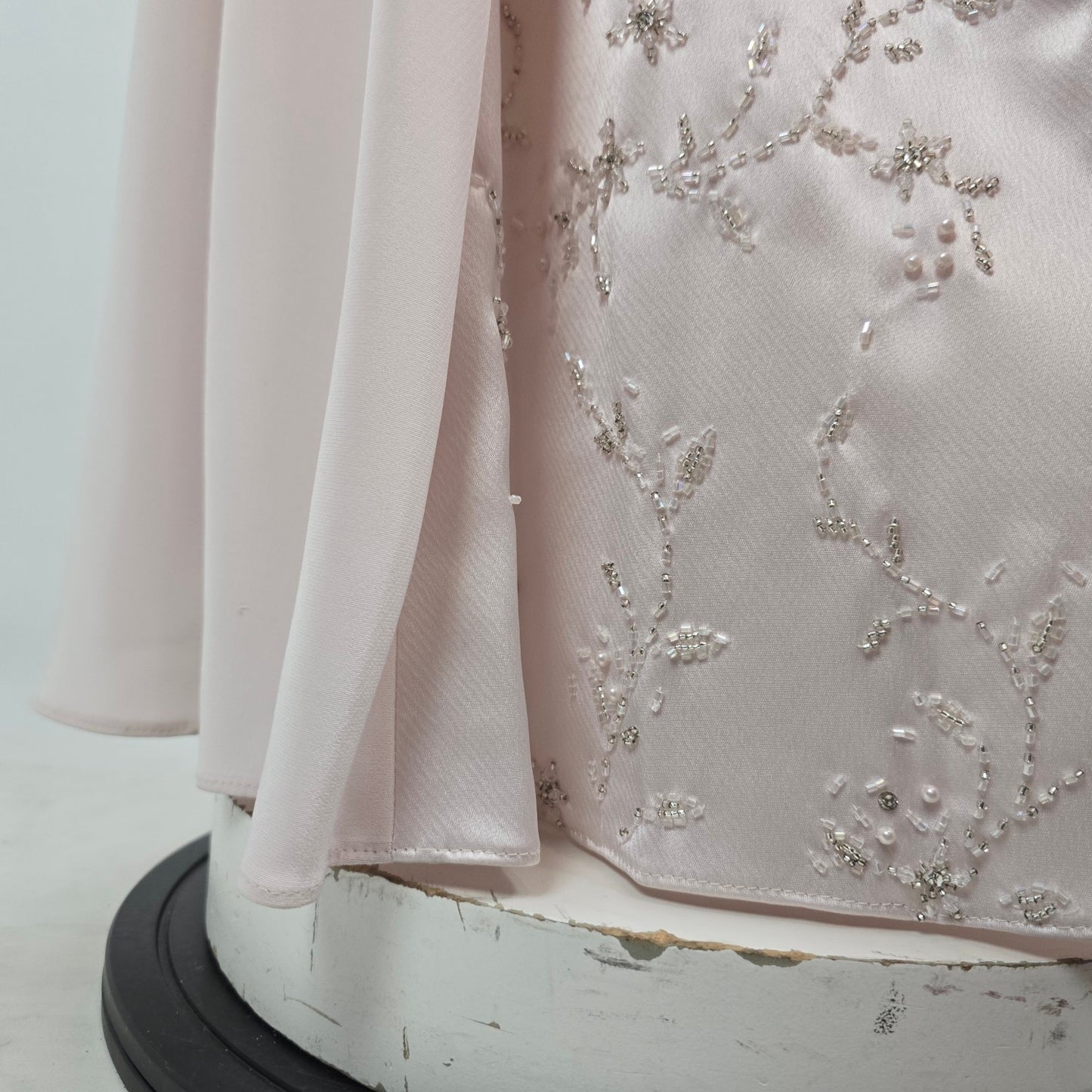 Montage Beige Crystal Beaded Eventwear Dress Size 6