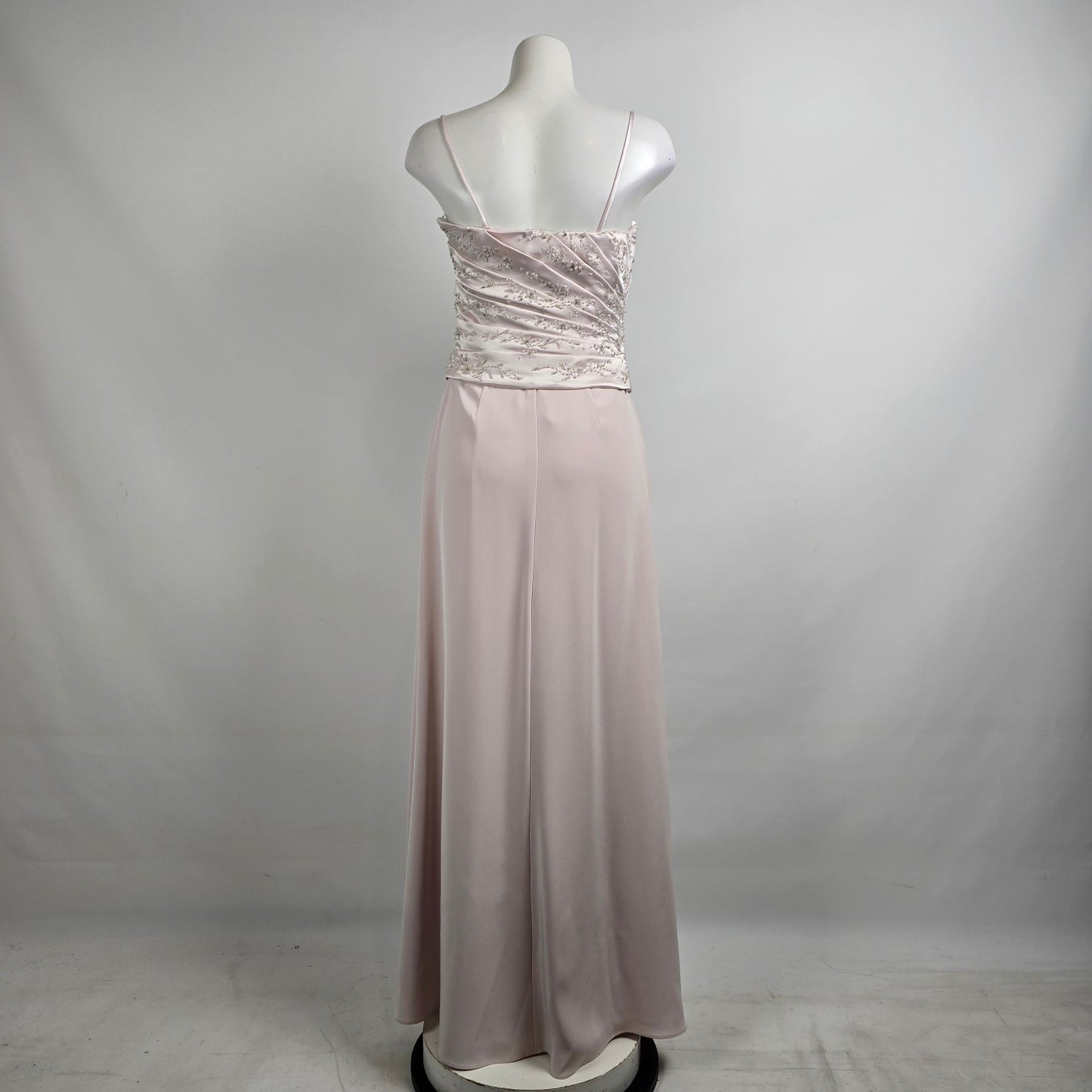 Montage Beige Crystal Beaded Eventwear Dress Size 6