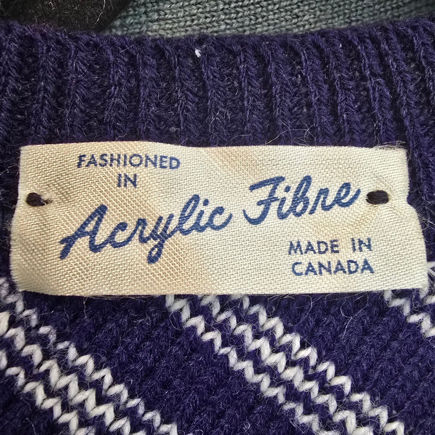 Vintage Blue Knit Sweater Vest Size M