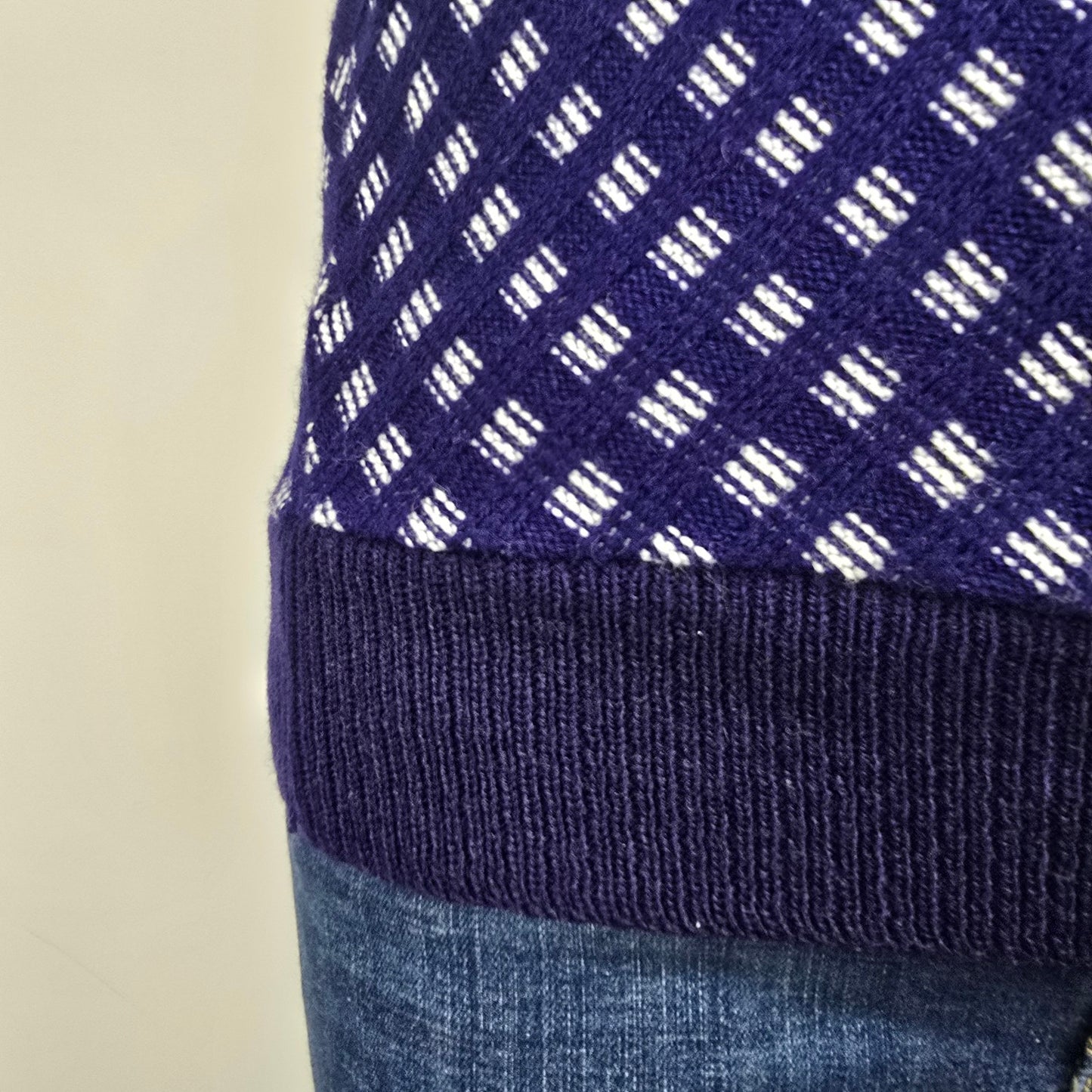 Vintage Blue Knit Sweater Vest Size M
