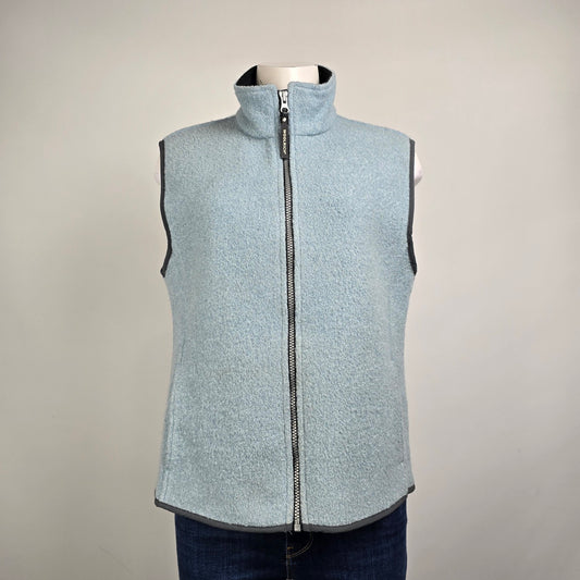 Vintage Woolrich Blue Wool Zip Up Vest Size XL