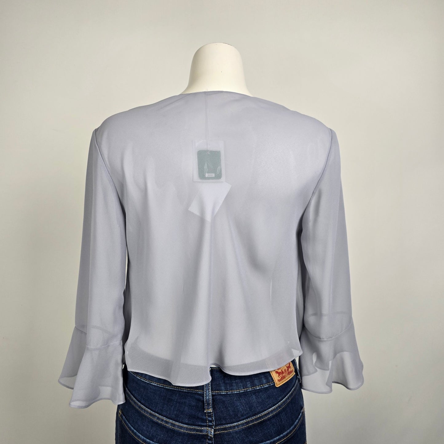 Morilee Dove Grey Chiffon Eventwear Cardigan Size 10