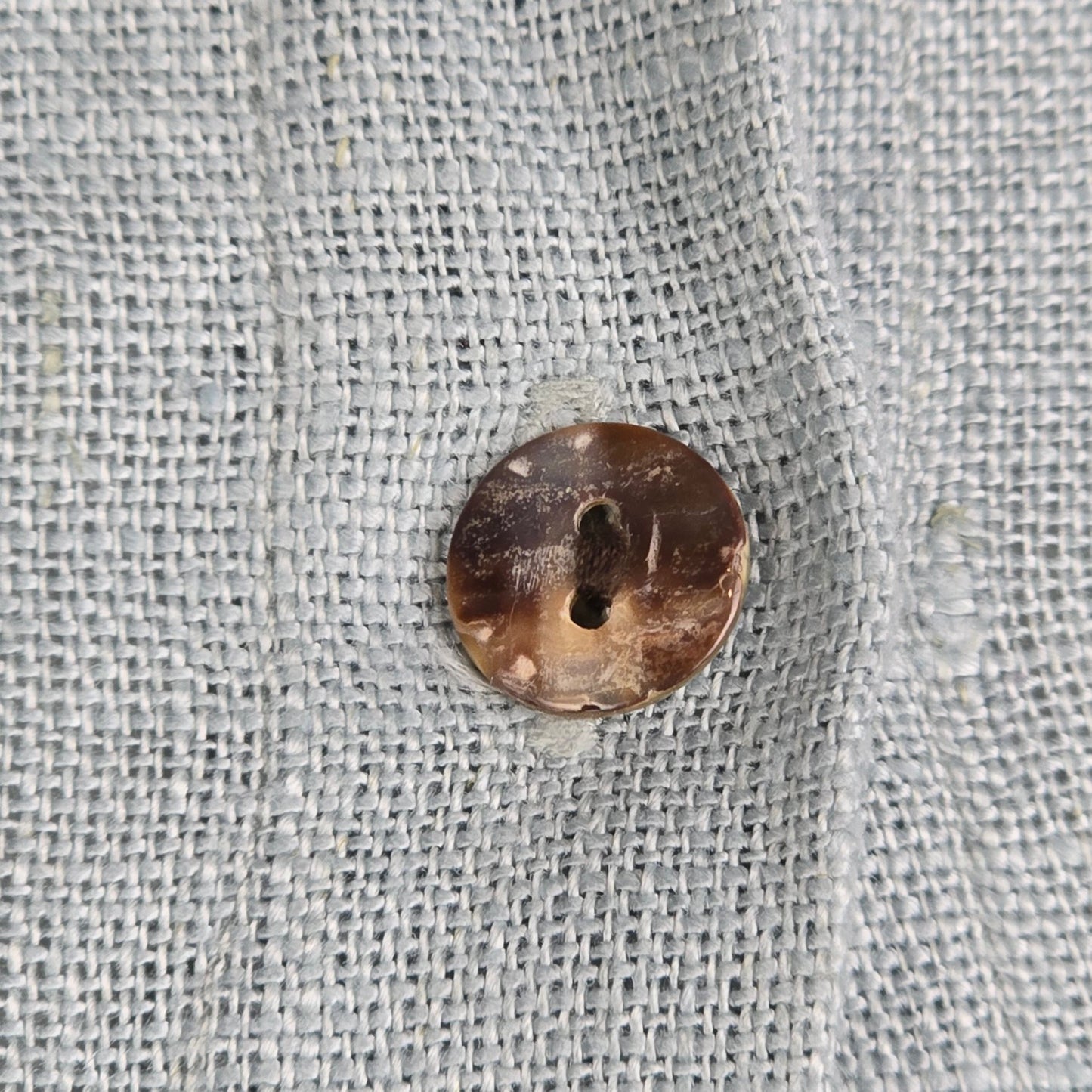 J-Jill Blue Linen Button Up Top Size Xl
