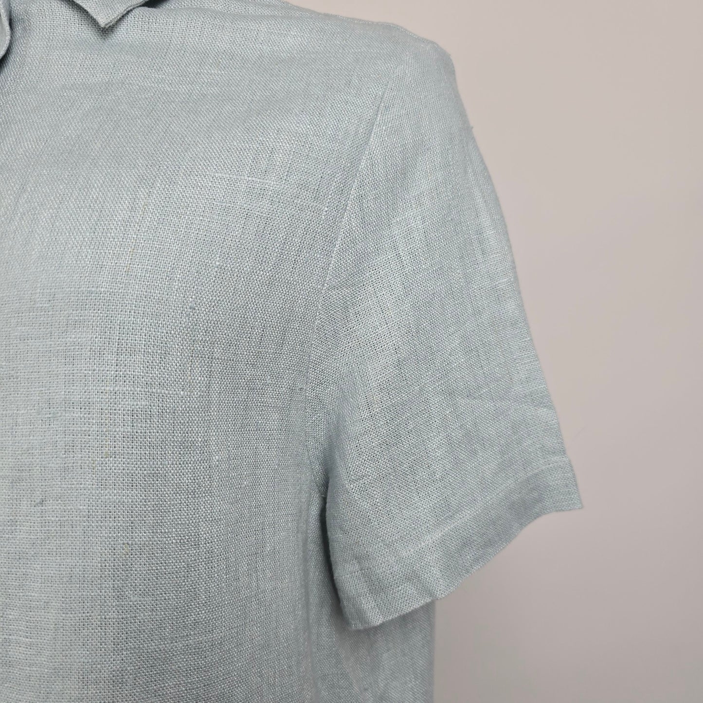 J-Jill Blue Linen Button Up Top Size Xl