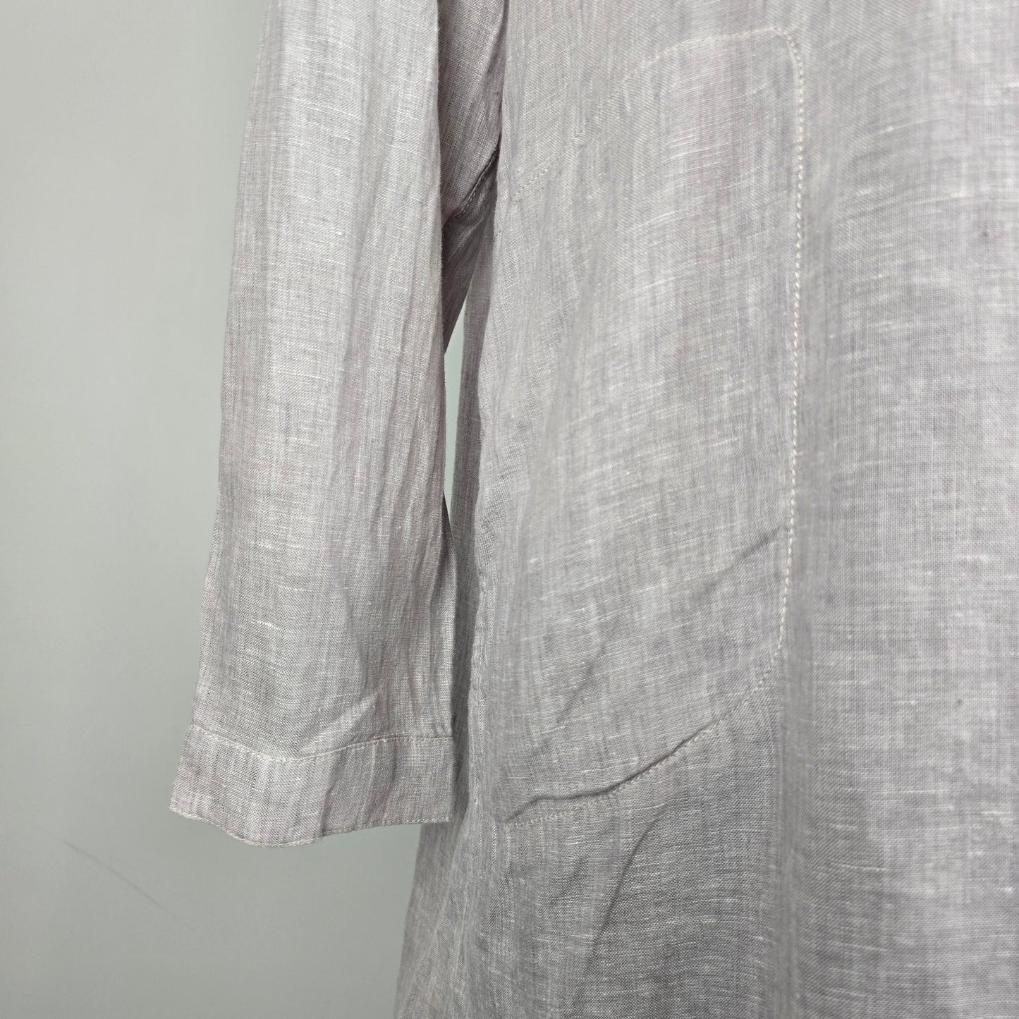 C&C California Grey Linen Tunic Top Size XL