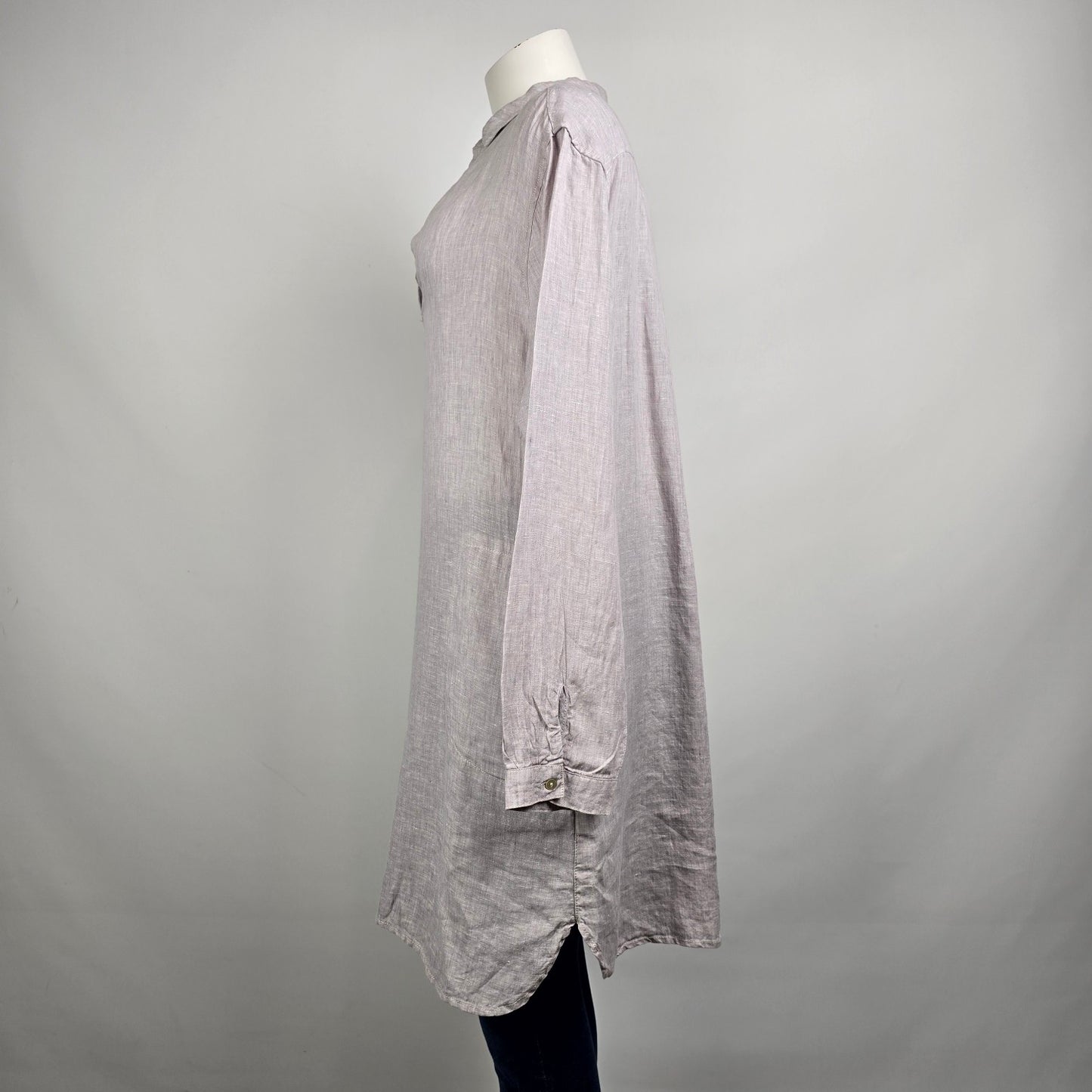 C&C California Grey Linen Tunic Top Size XL