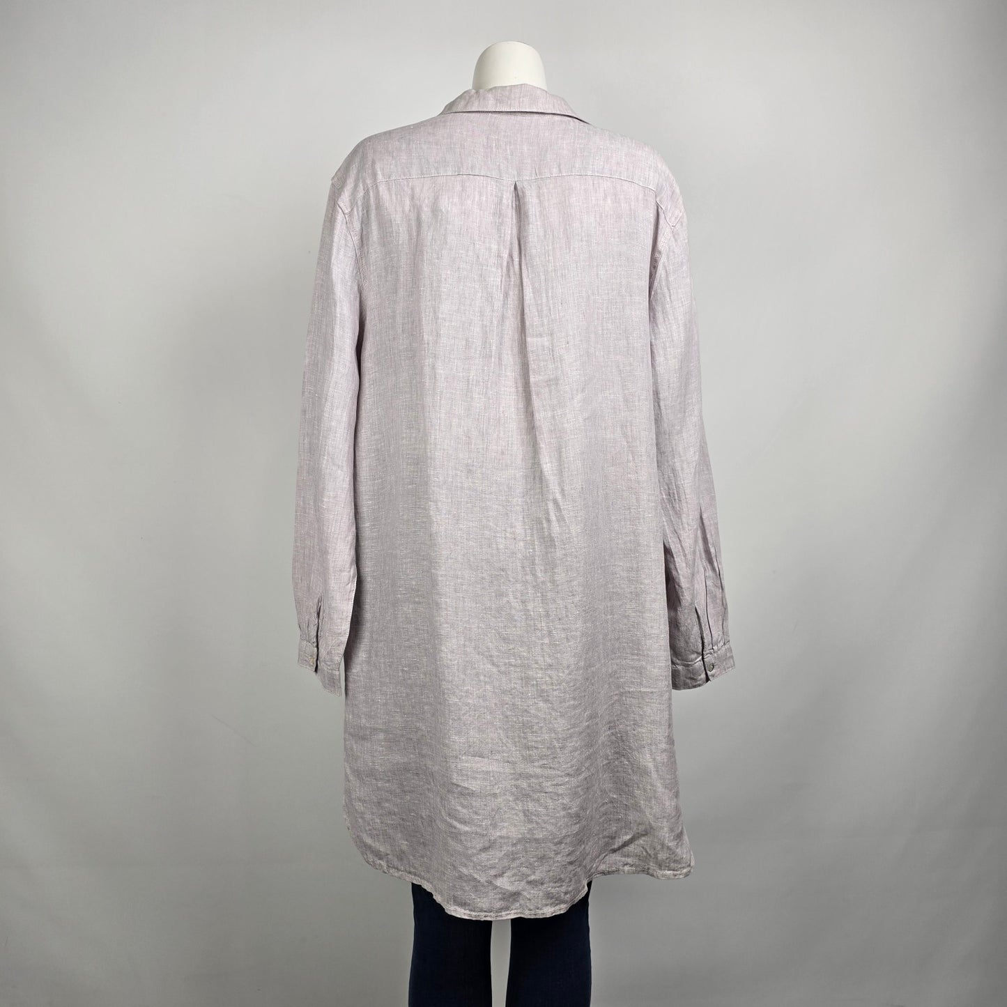 C&C California Grey Linen Tunic Top Size XL