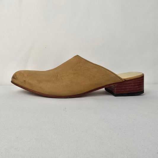 Nisolo Brown Leather Mule Shoes Size 9