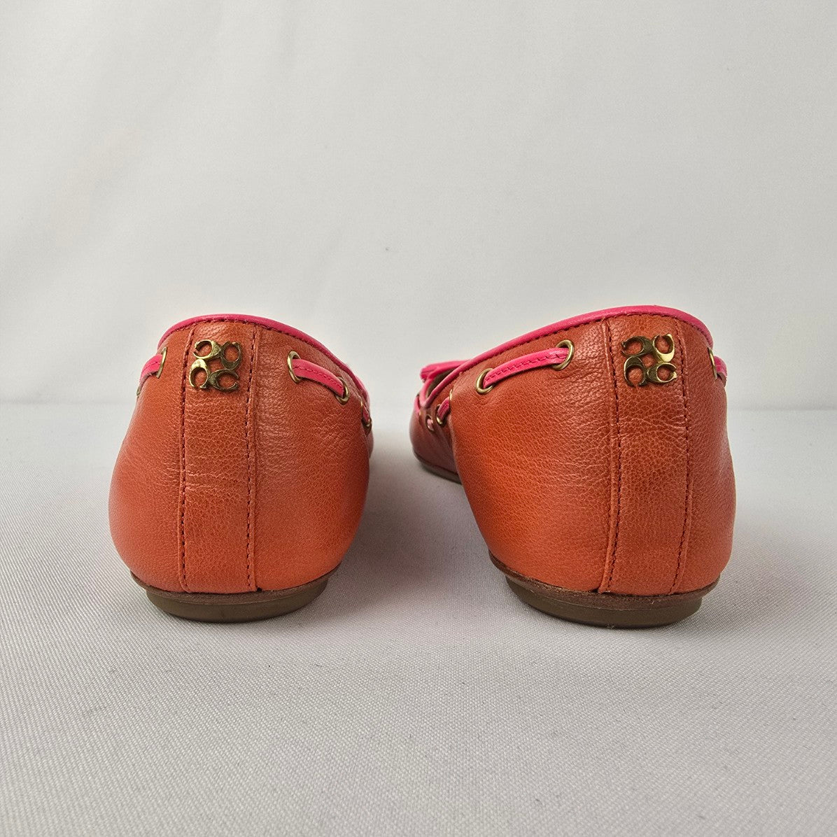 Coach Malika Pink Tassel Leather Ballet Flats Size 7