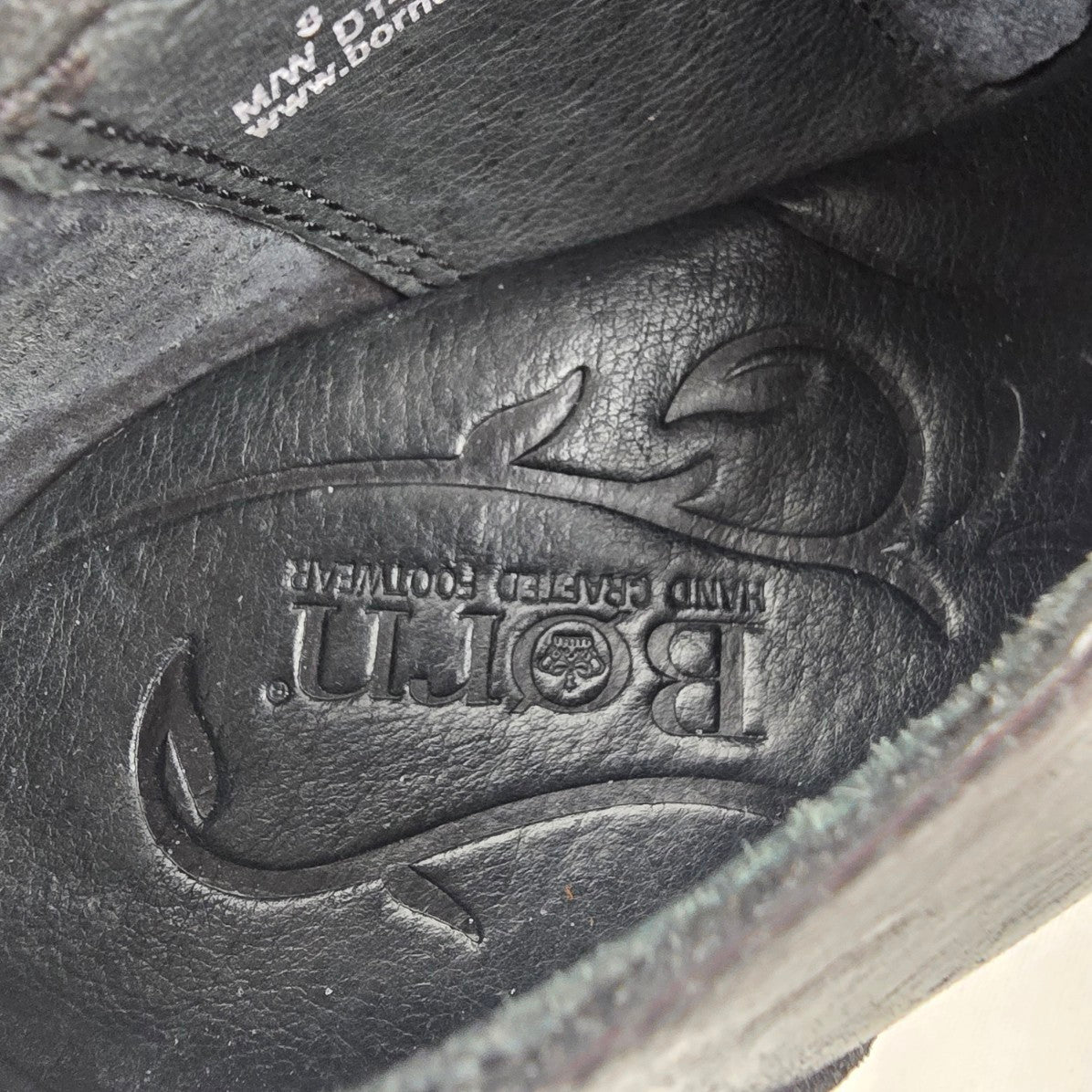 Born Black Leather Heeled Bootie Size 8