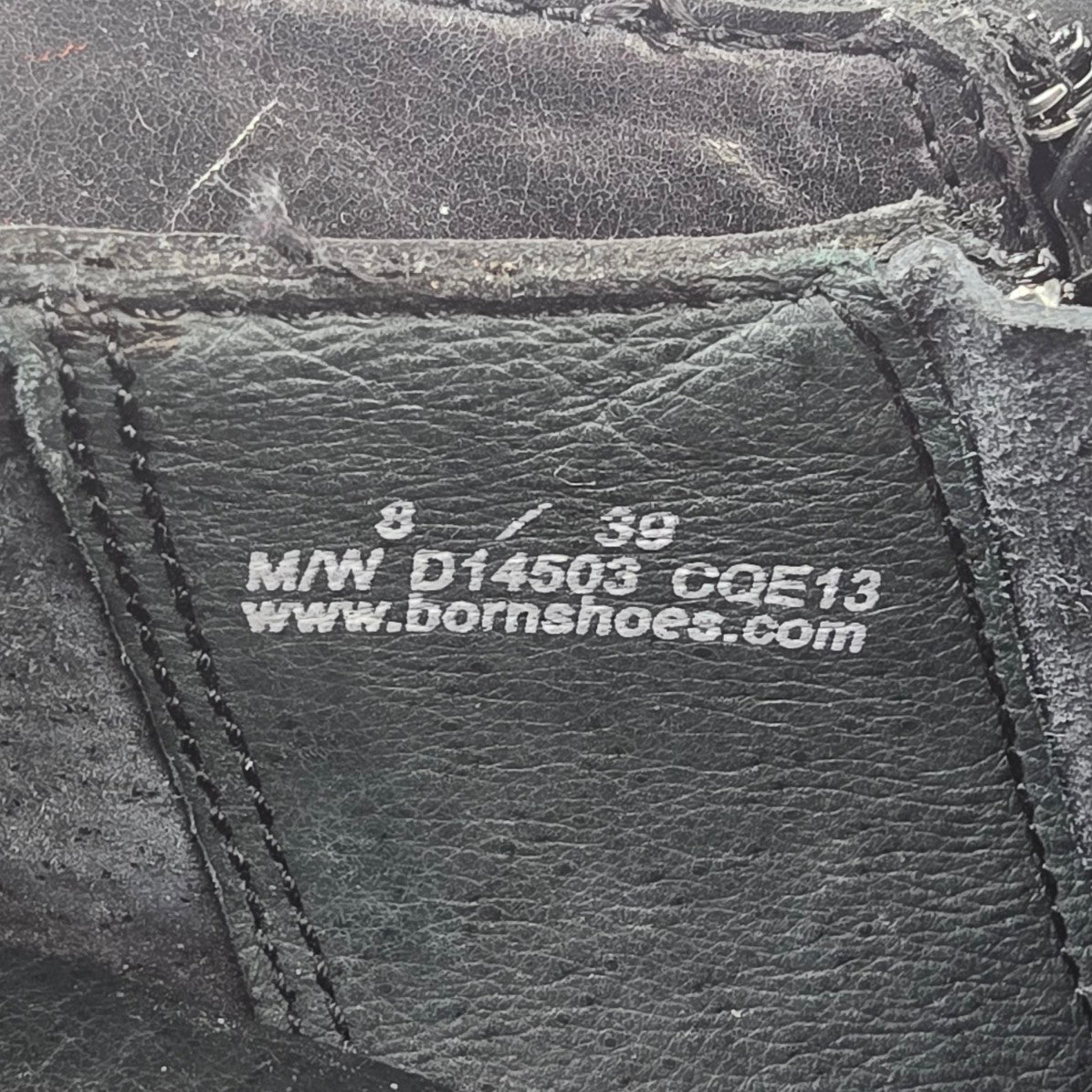 Born Black Leather Heeled Bootie Size 8