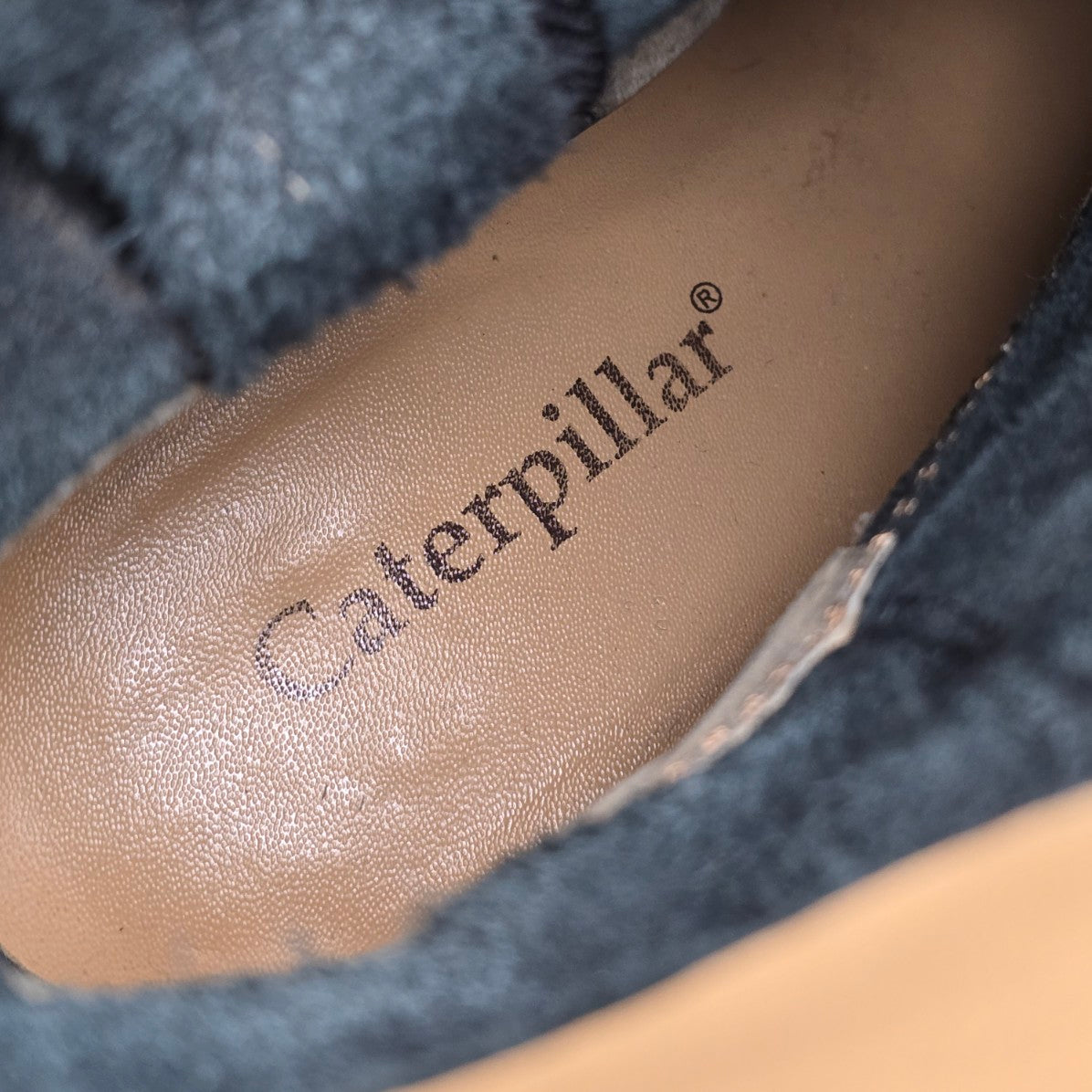 Caterpillar Black Leather Square Toe Heeled Boot Size 6