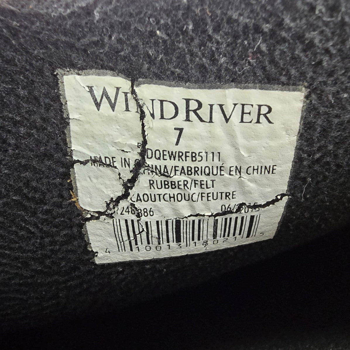 Wind River Black Winter Rain Boots Size 7