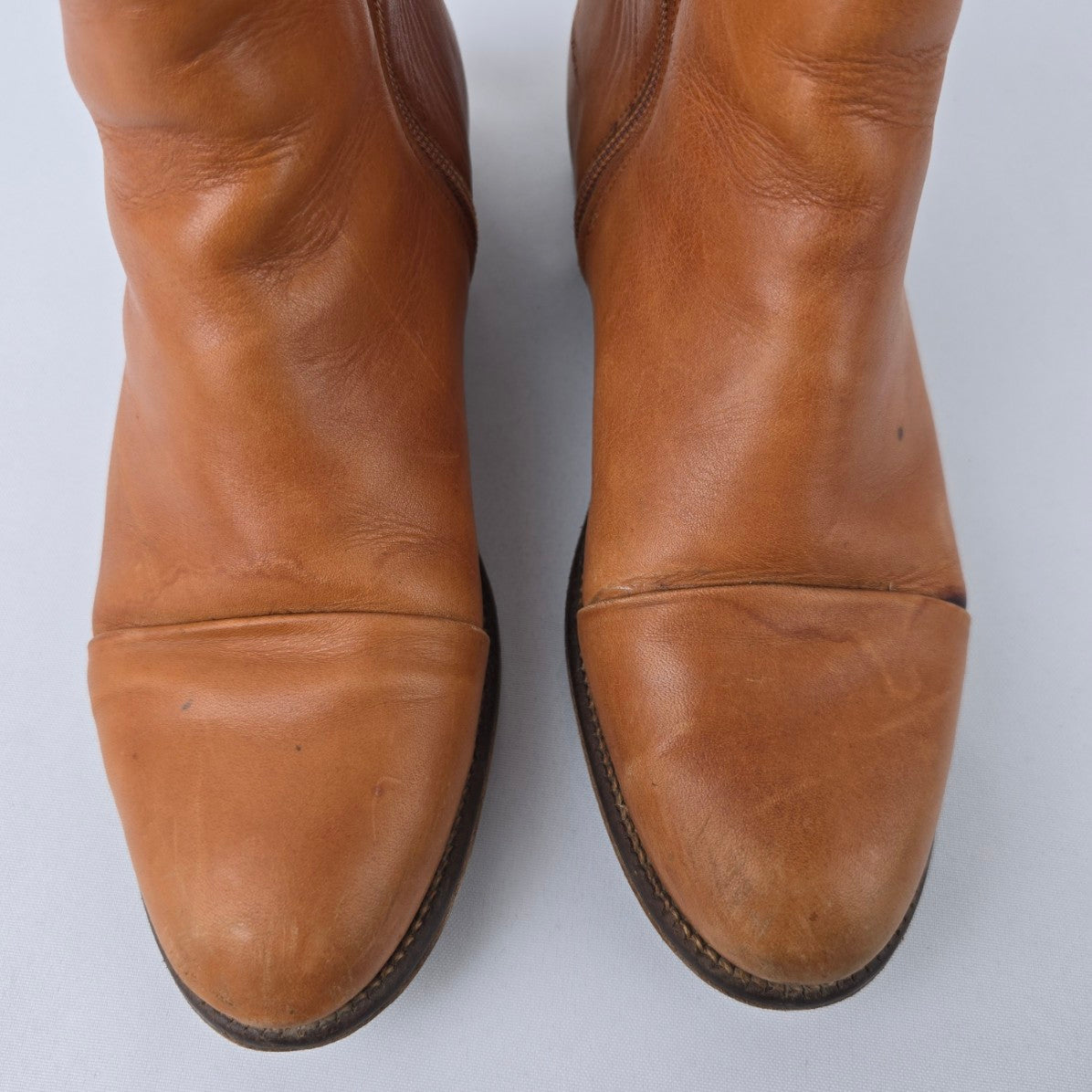 Brown Leather Ankle Boots Size 8