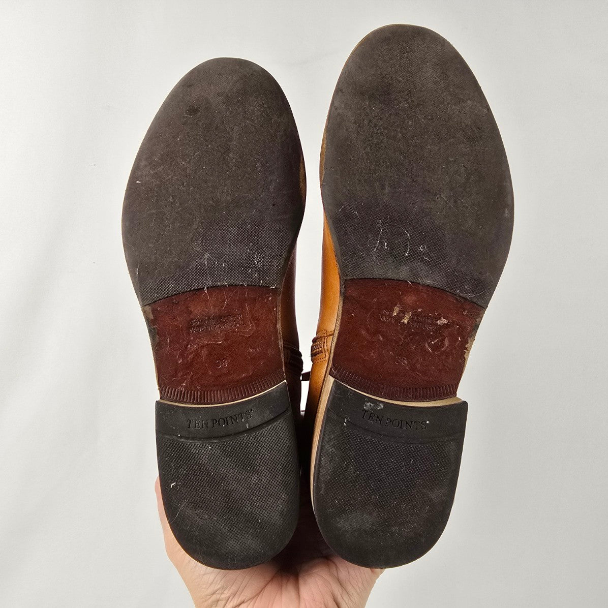 Brown Leather Ankle Boots Size 8