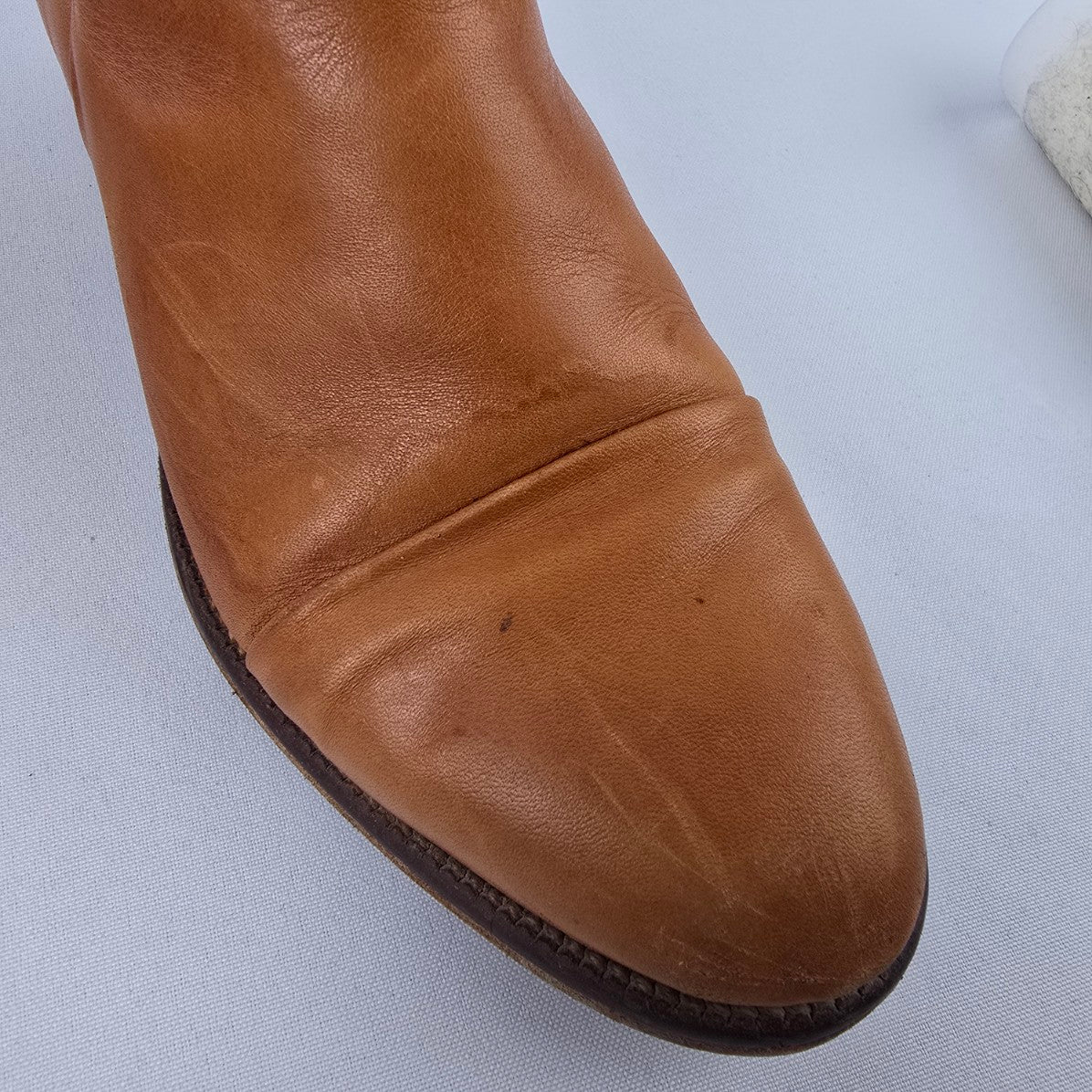 Brown Leather Ankle Boots Size 8