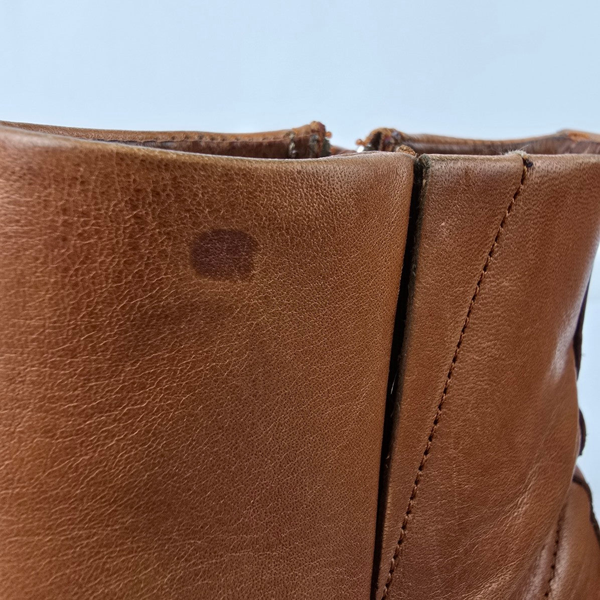 Brown Leather Ankle Boots Size 8