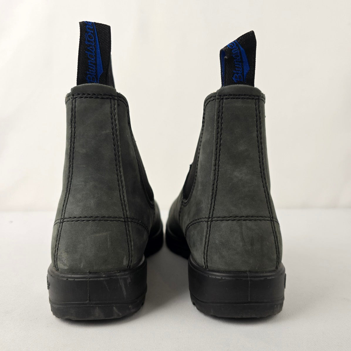 Blundstone Grey Leather Pull On Ankle Boots Size 7.5