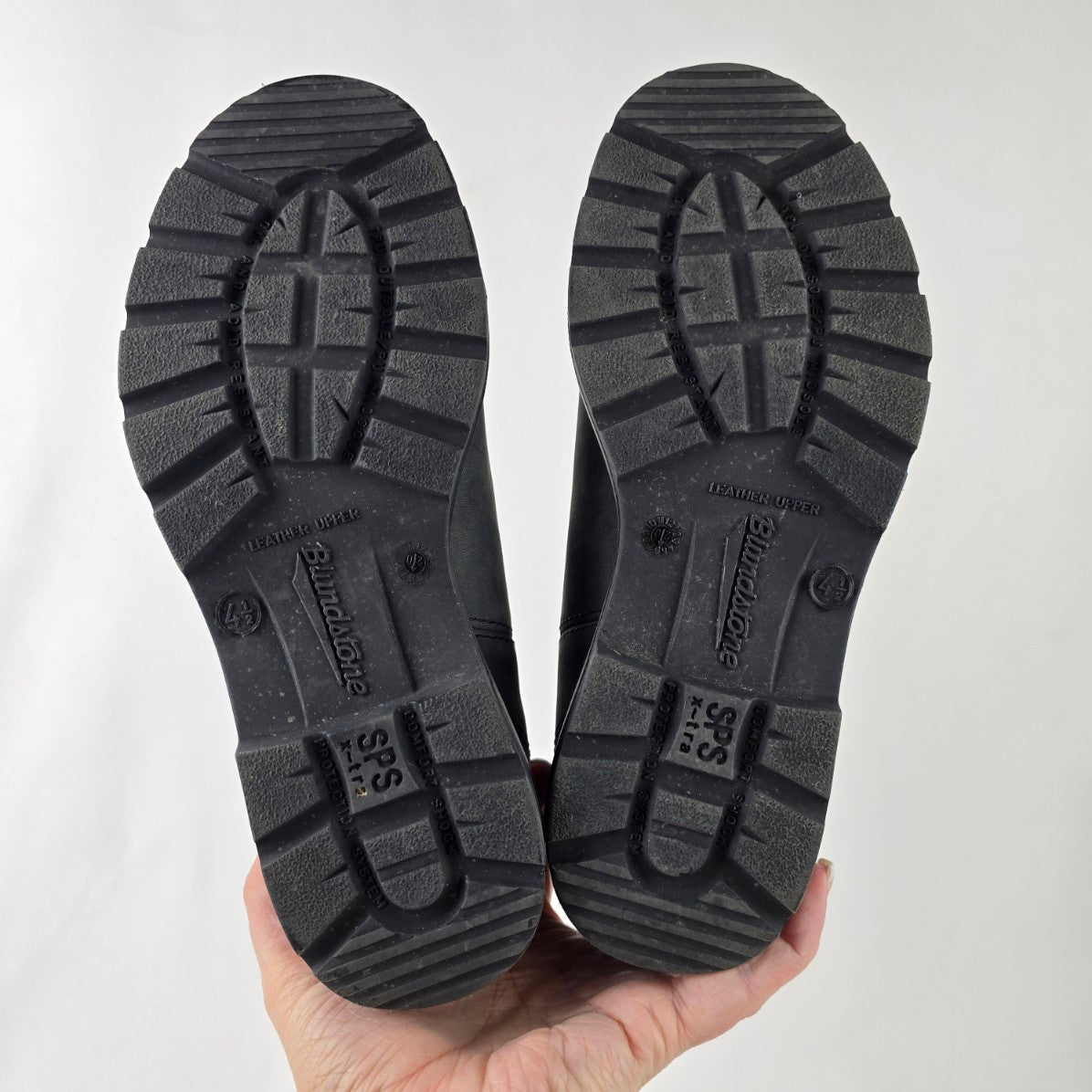 Blundstone Grey Leather Pull On Ankle Boots Size 7.5