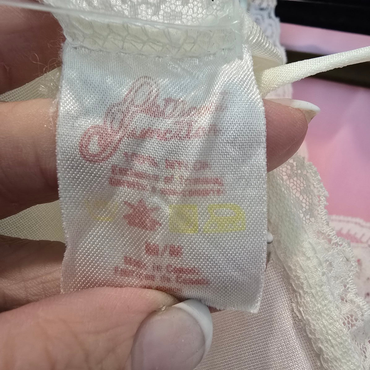 Vintage Petticoat Junction Cream Lingerie Top Size M