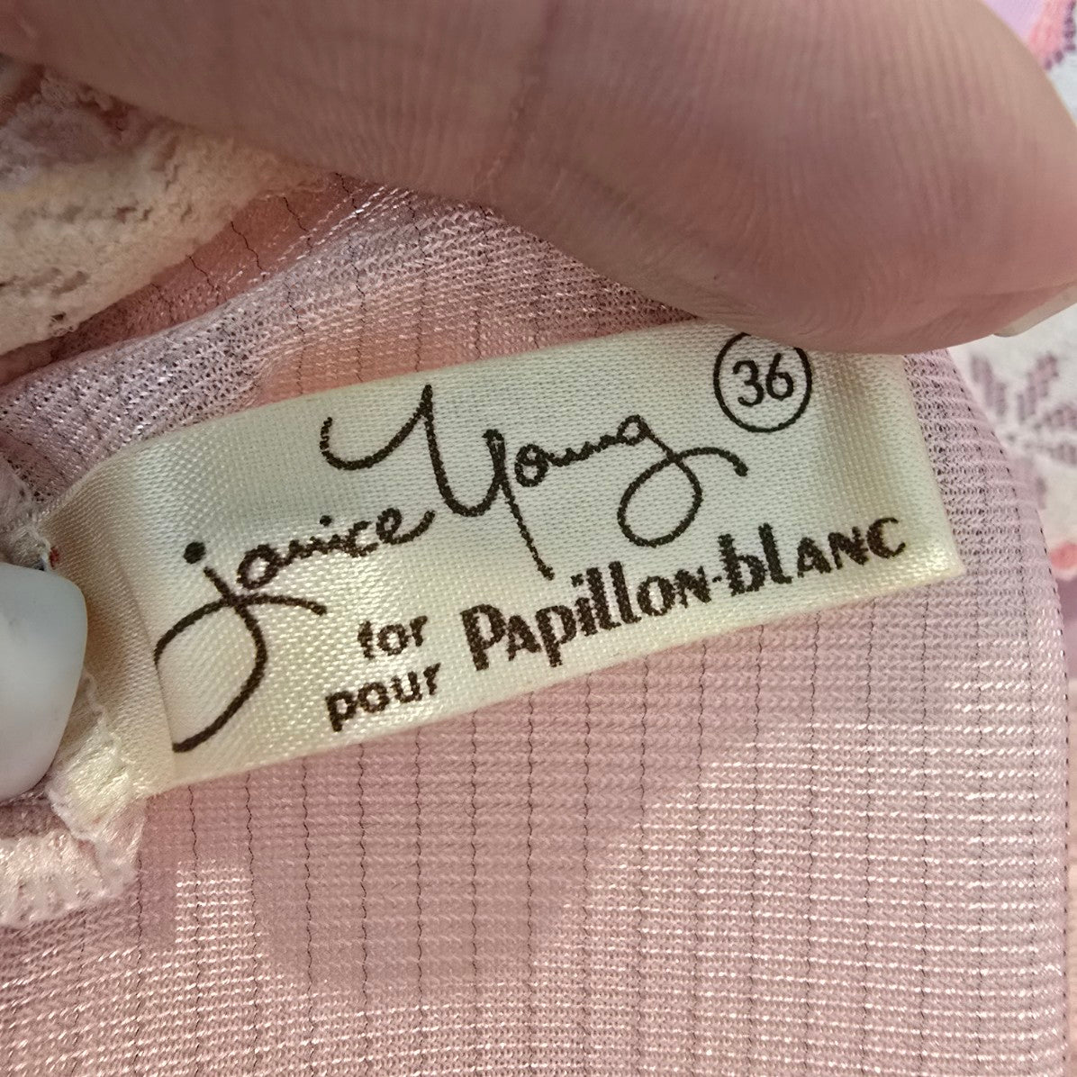 Vintage Janice Young Pink Lingerie Top Size S/M