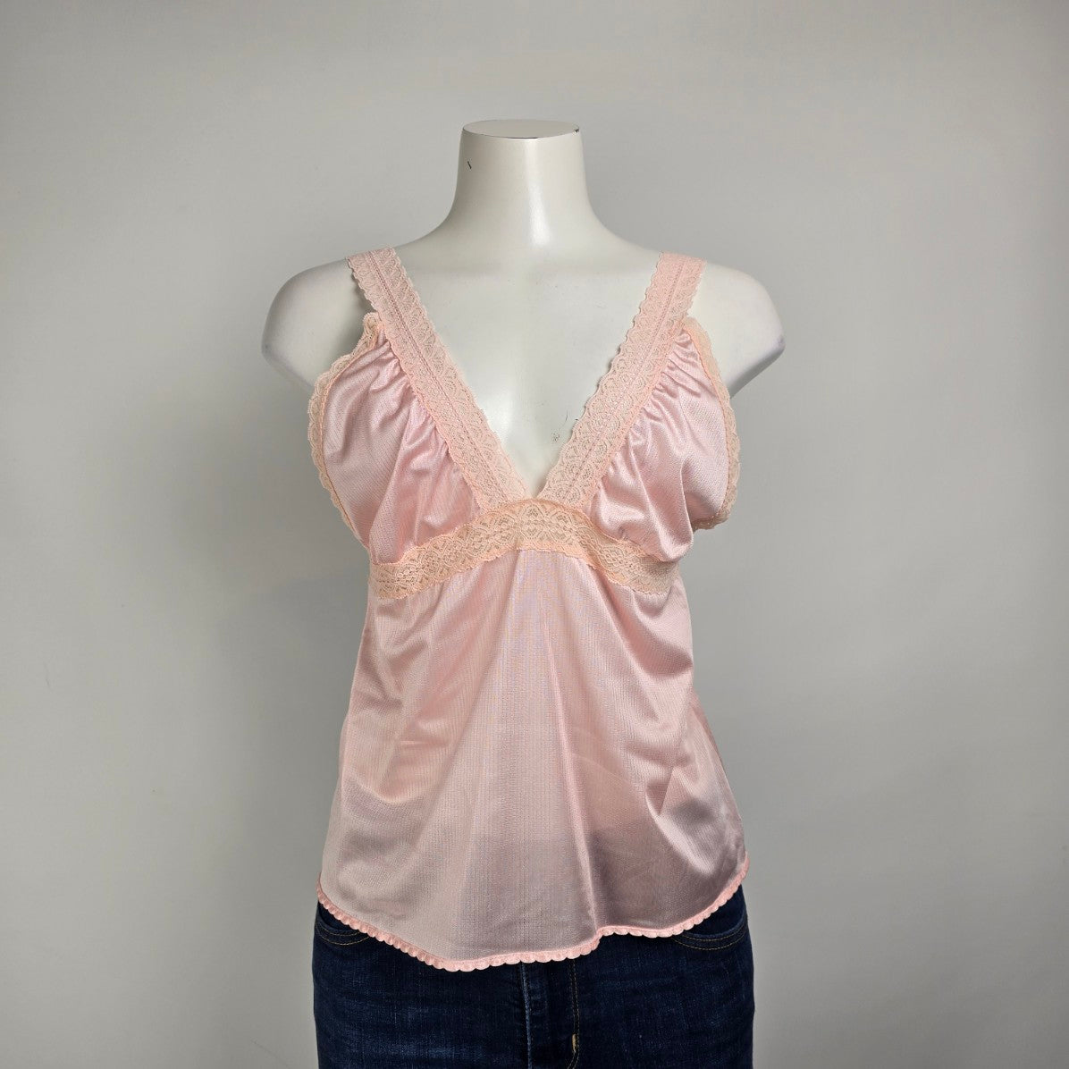 Vintage Janice Young Pink Lingerie Top Size S/M