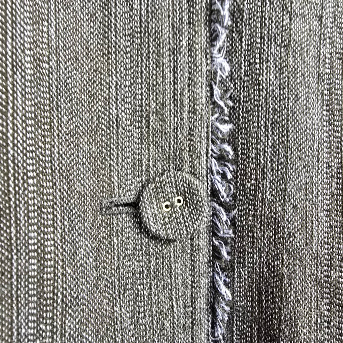 J.Jill Blue Linen Fringe Button Up Blazer Light Jacket Size 16