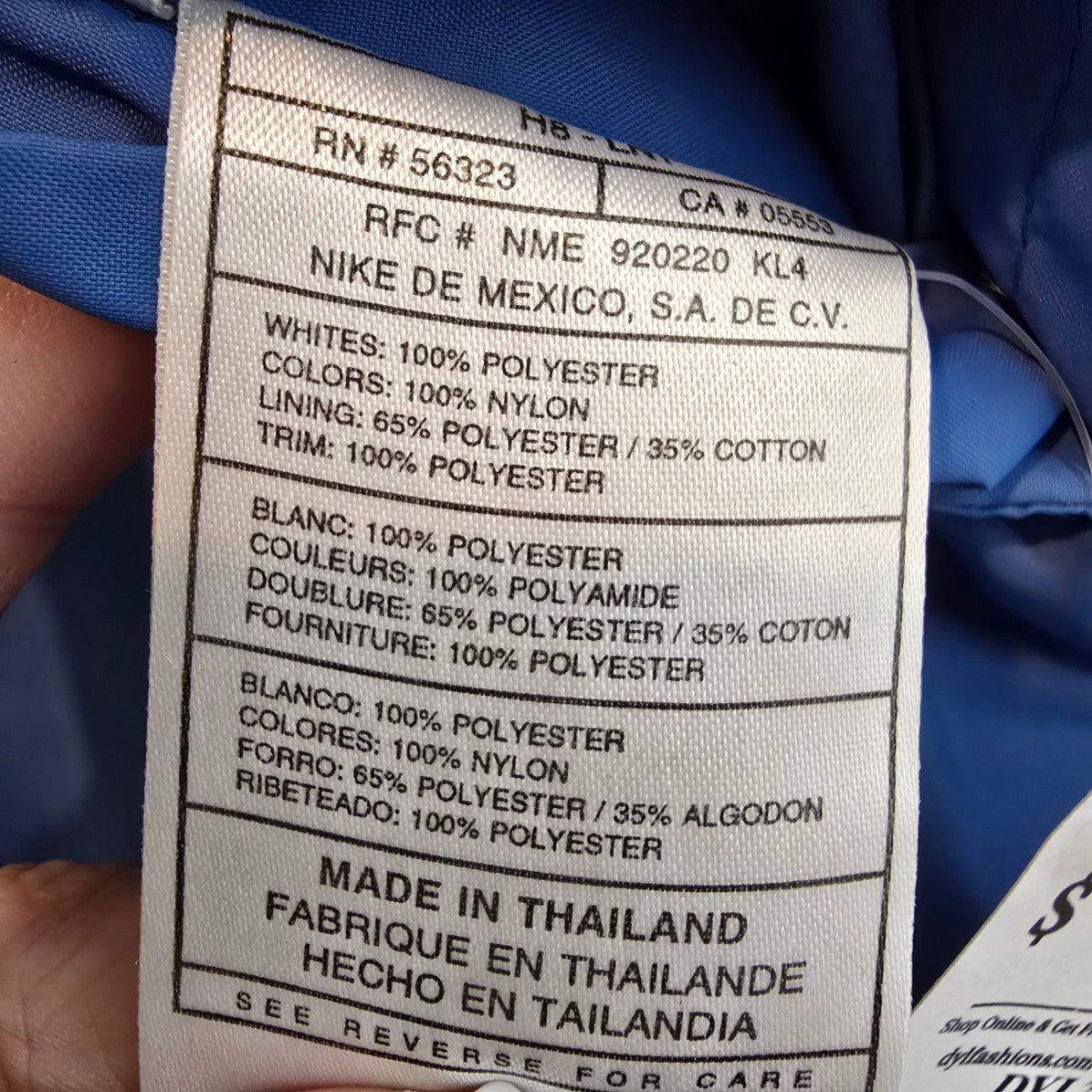 Vintage Nike 90s Grey & Blue Reversible Bomber Jacket Size S