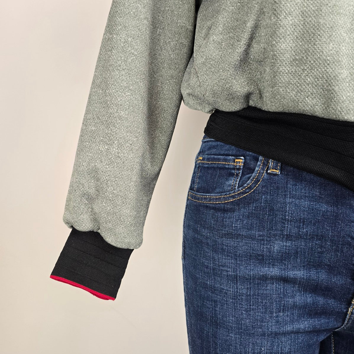 Vintage Nike 90s Grey & Blue Reversible Bomber Jacket Size S