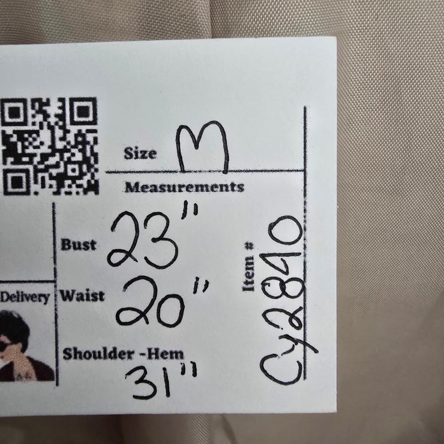 Vintage Easy Wear Wool Cream Jacket Size M