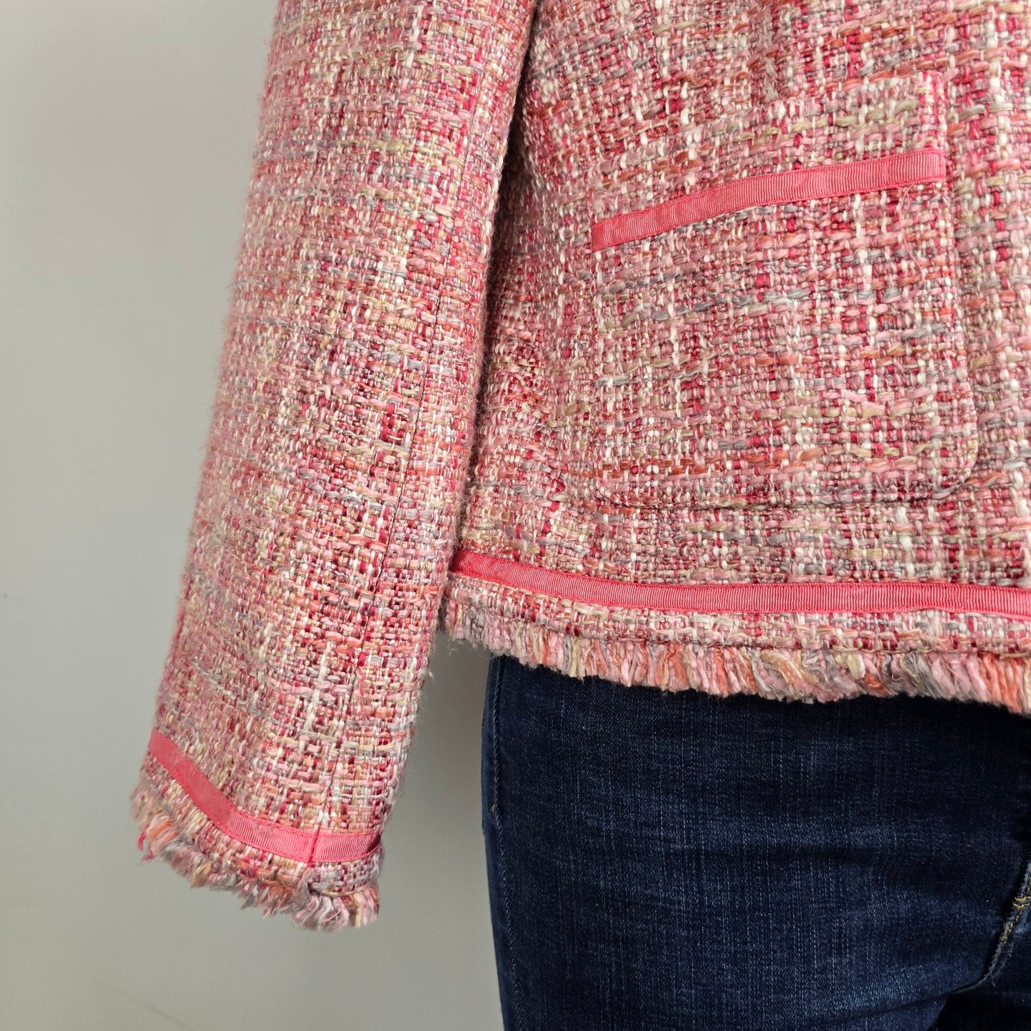J. Michaels Pink Tweed Blazer Size 16