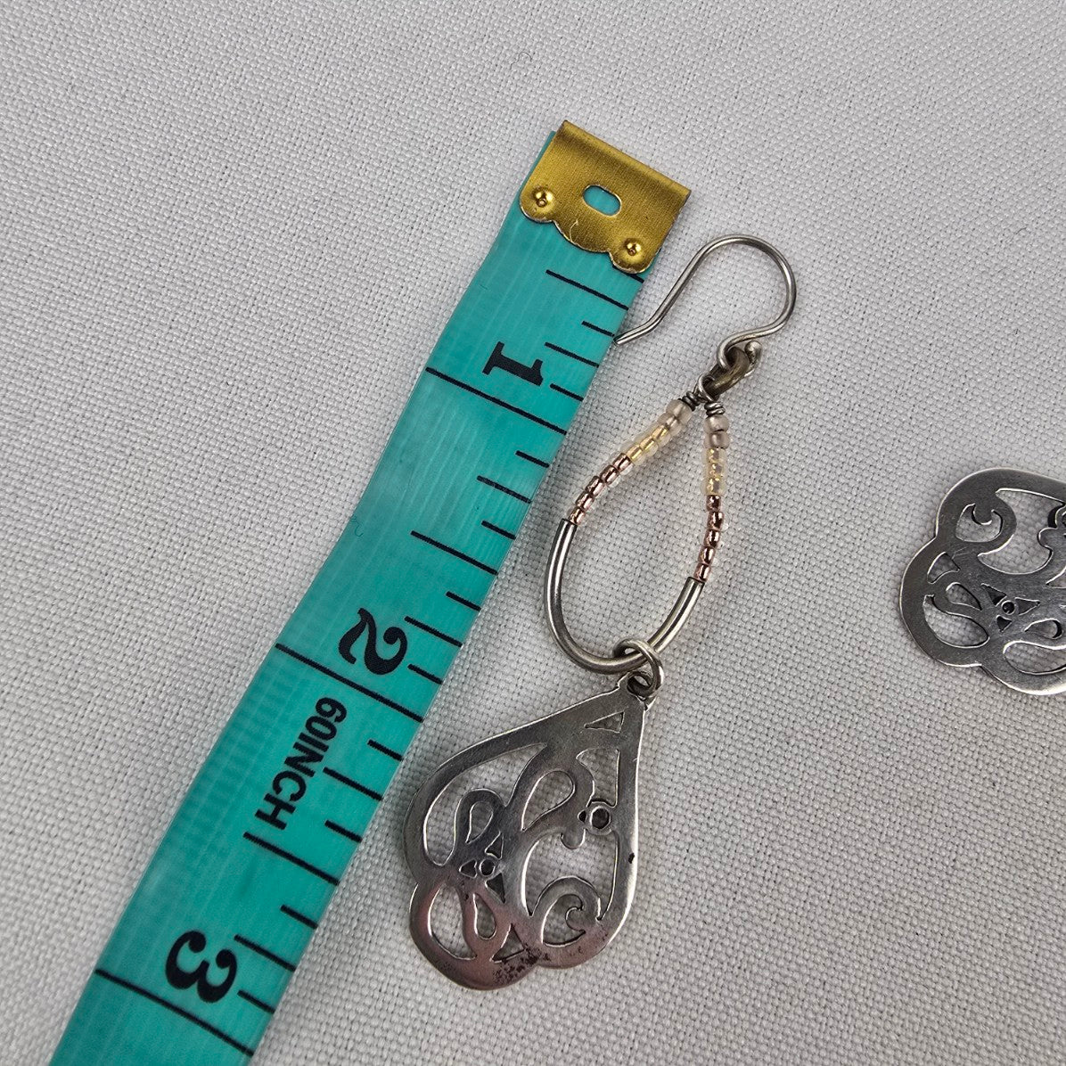 SILPADA W2287 Sterling Silver CUBIC ZIRCONIA CZ Seed Bead Drop Earrings