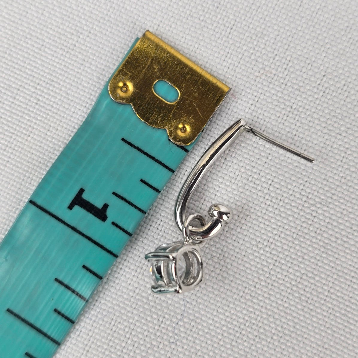 Silver Tone Crystal Drop Earrings