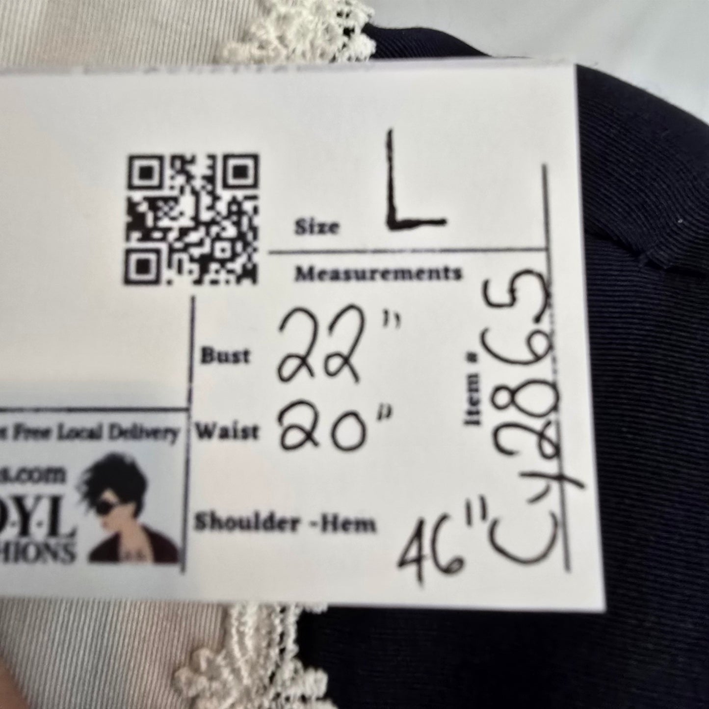 Vintage Functionals Navy Button Up Midi Dress Size L