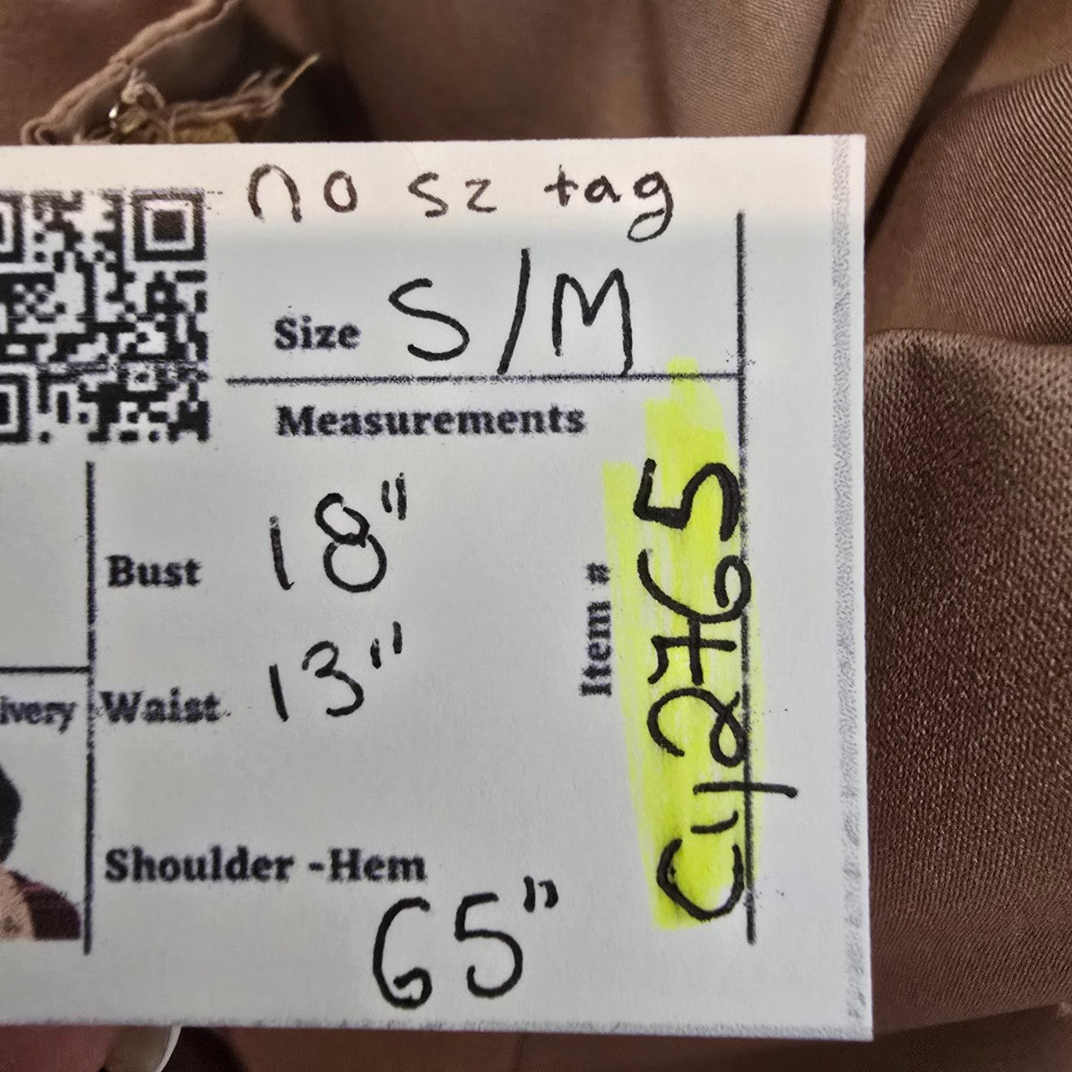 Brown Satin Pickup Detail Skirt Grad Eventwear Gown Size S/M