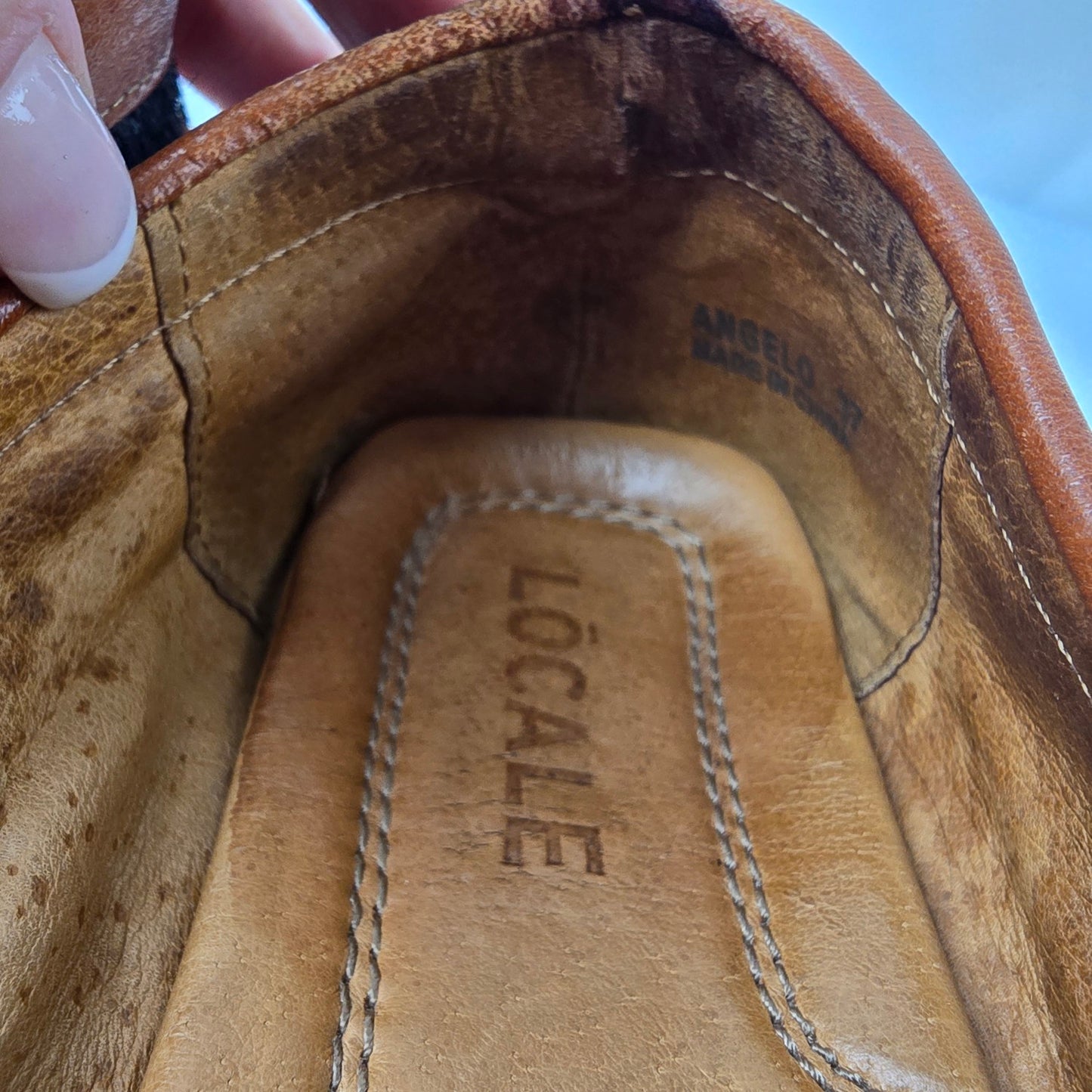 Locale Black Calf Hair Leather Ballet Flats Size 7