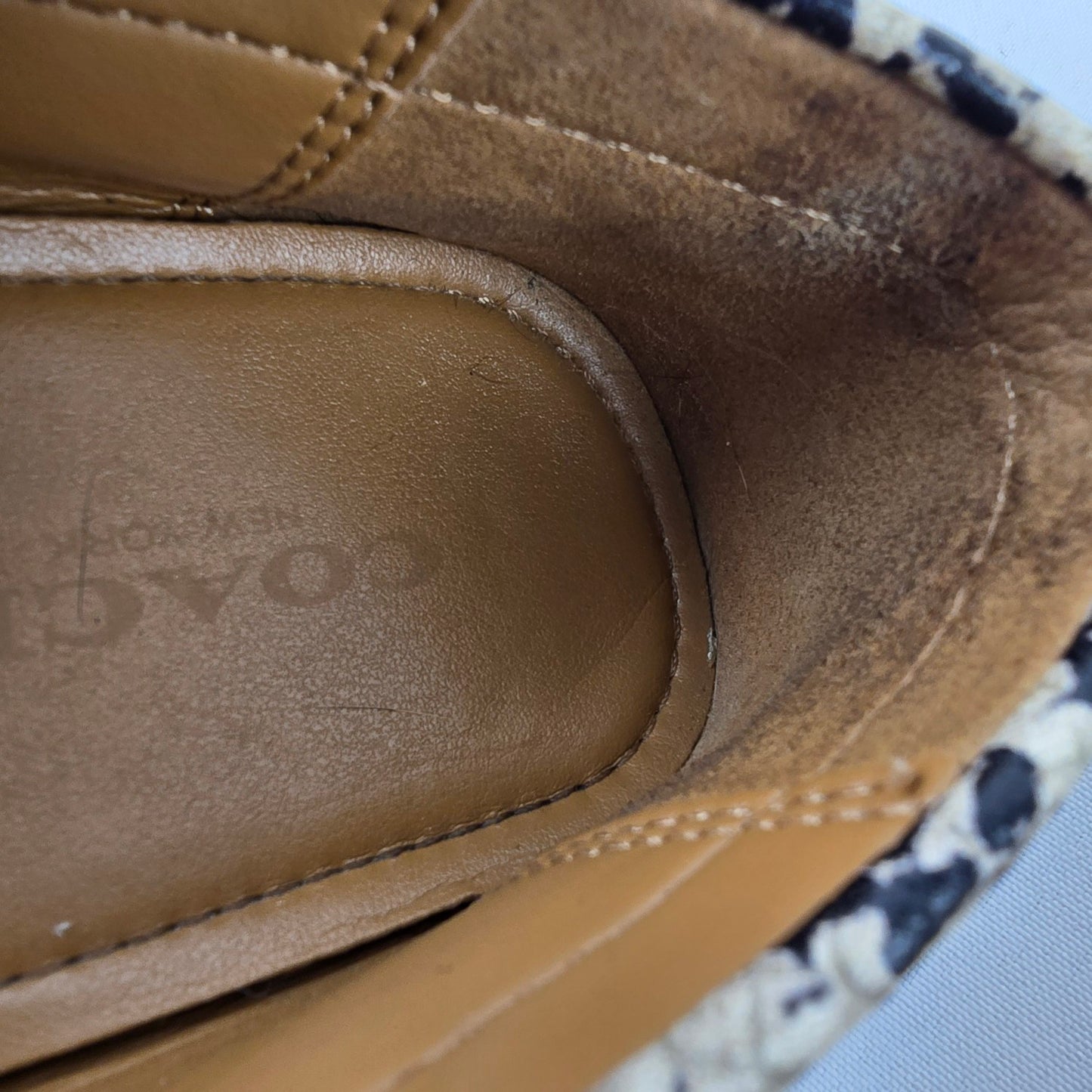 Coach Snakeskin Print Loafers Size 5