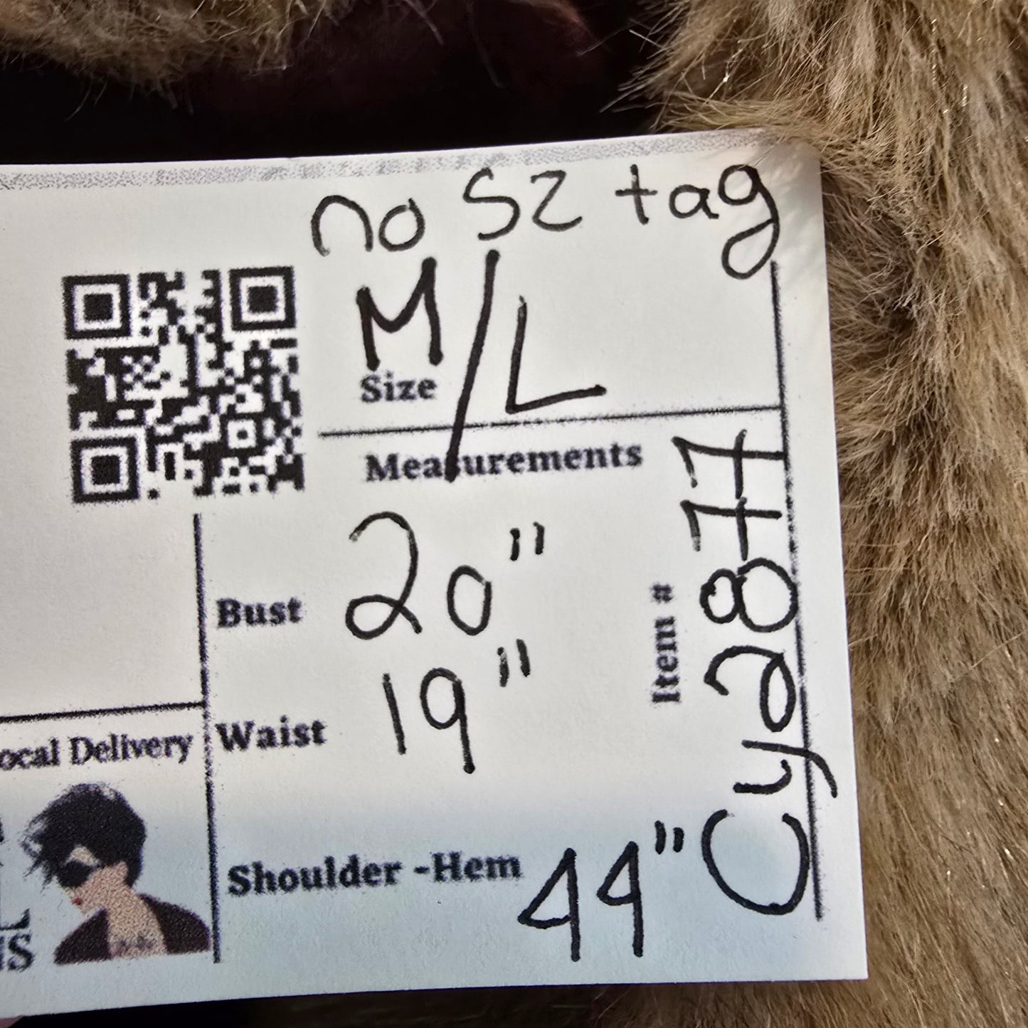 Vintage Tissavel France Faux Fur Coat Size M/L