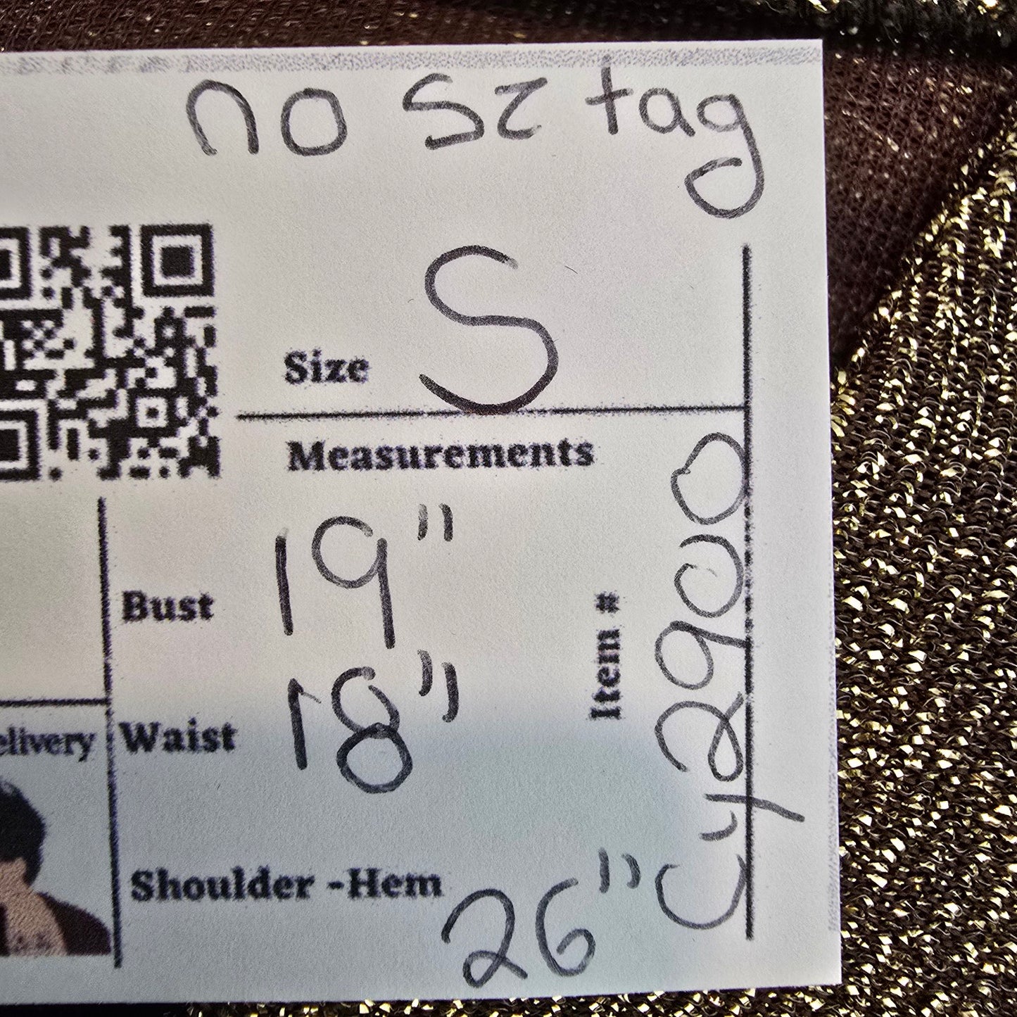 Vintage Gold & Brown Metallic Button Up Cardigan Size S