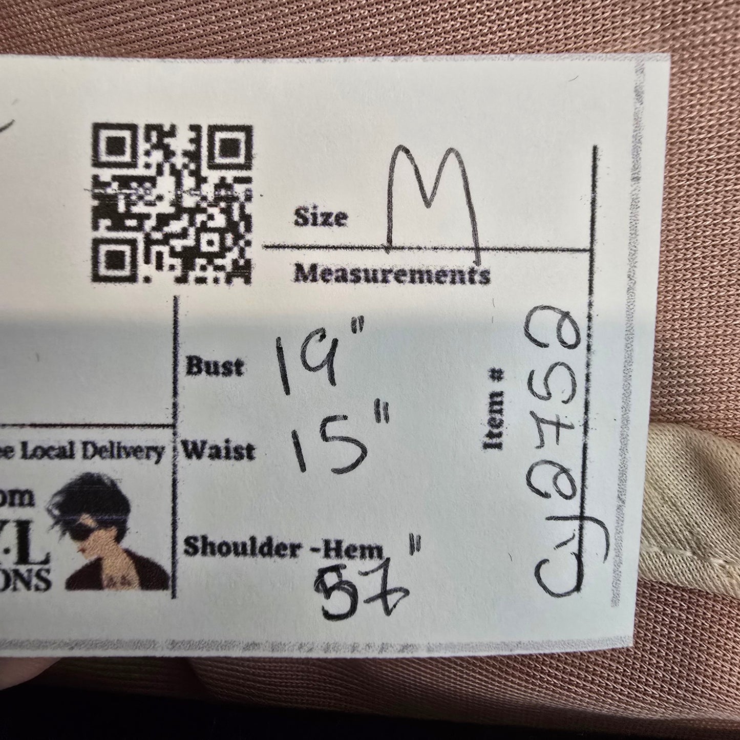 Vintage Dusty Rose Lingerie Night Gown & House Coat Set Size S/M