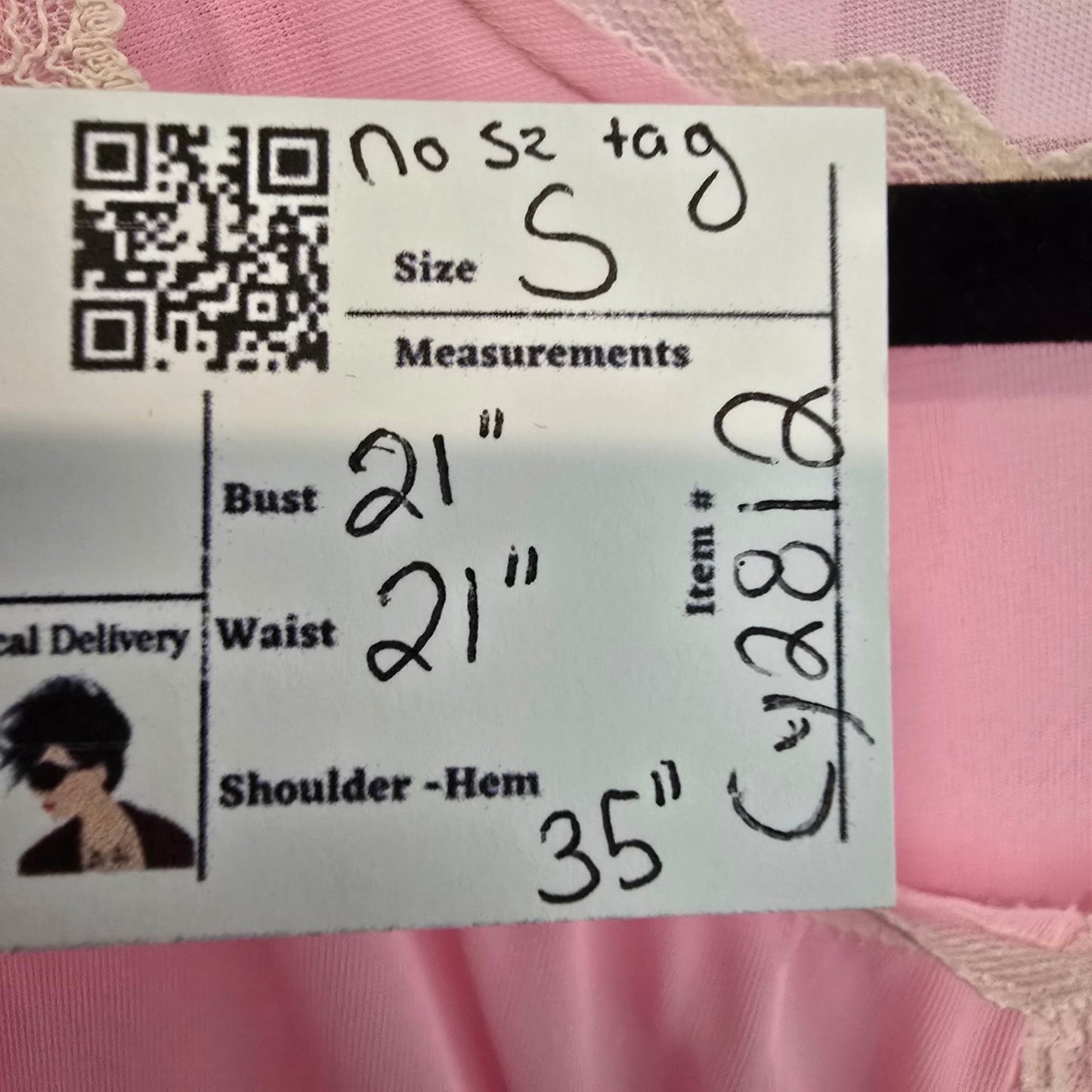 Vintage Pink Night Gown & House Coat Set Size S