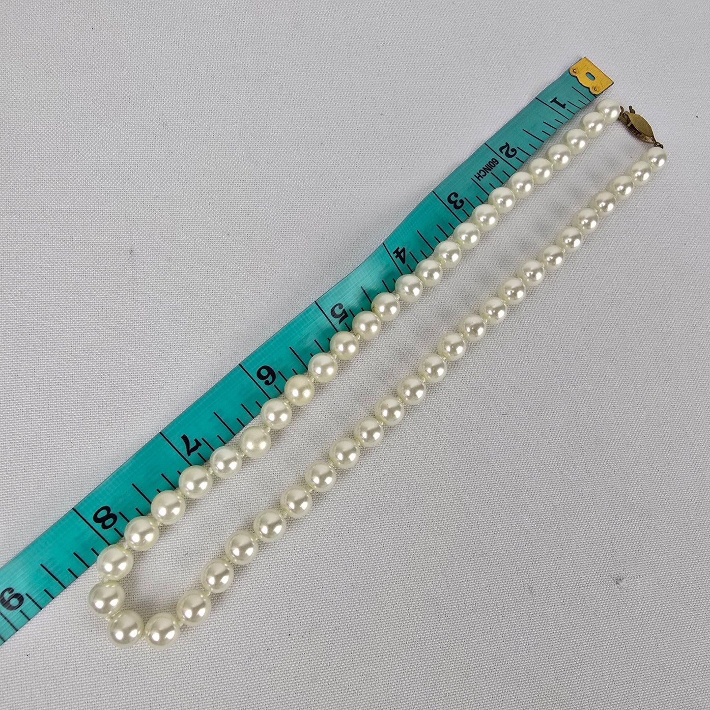 Vintage Faux Pearl Hand Knotted Necklace