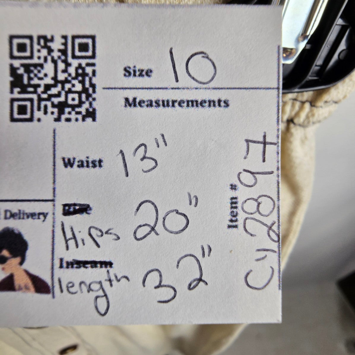 Vintage Jessie Cotton Cream Button Up Midi Skirt Size 10