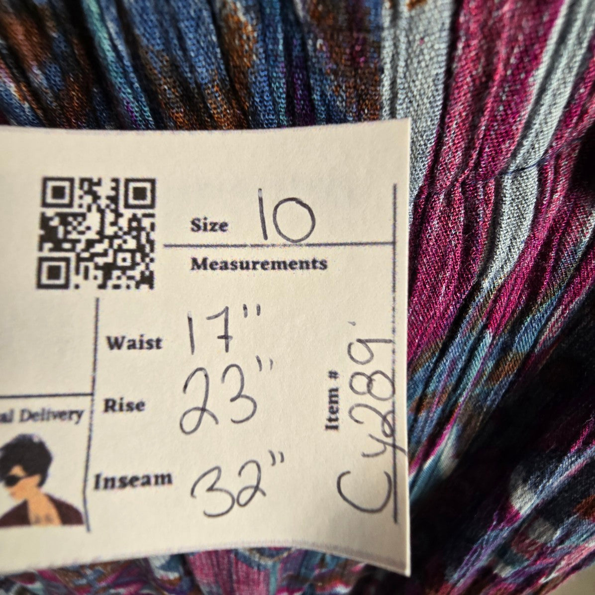 Vintage Carole Little Blue & Purple Midi Skirt Size 10