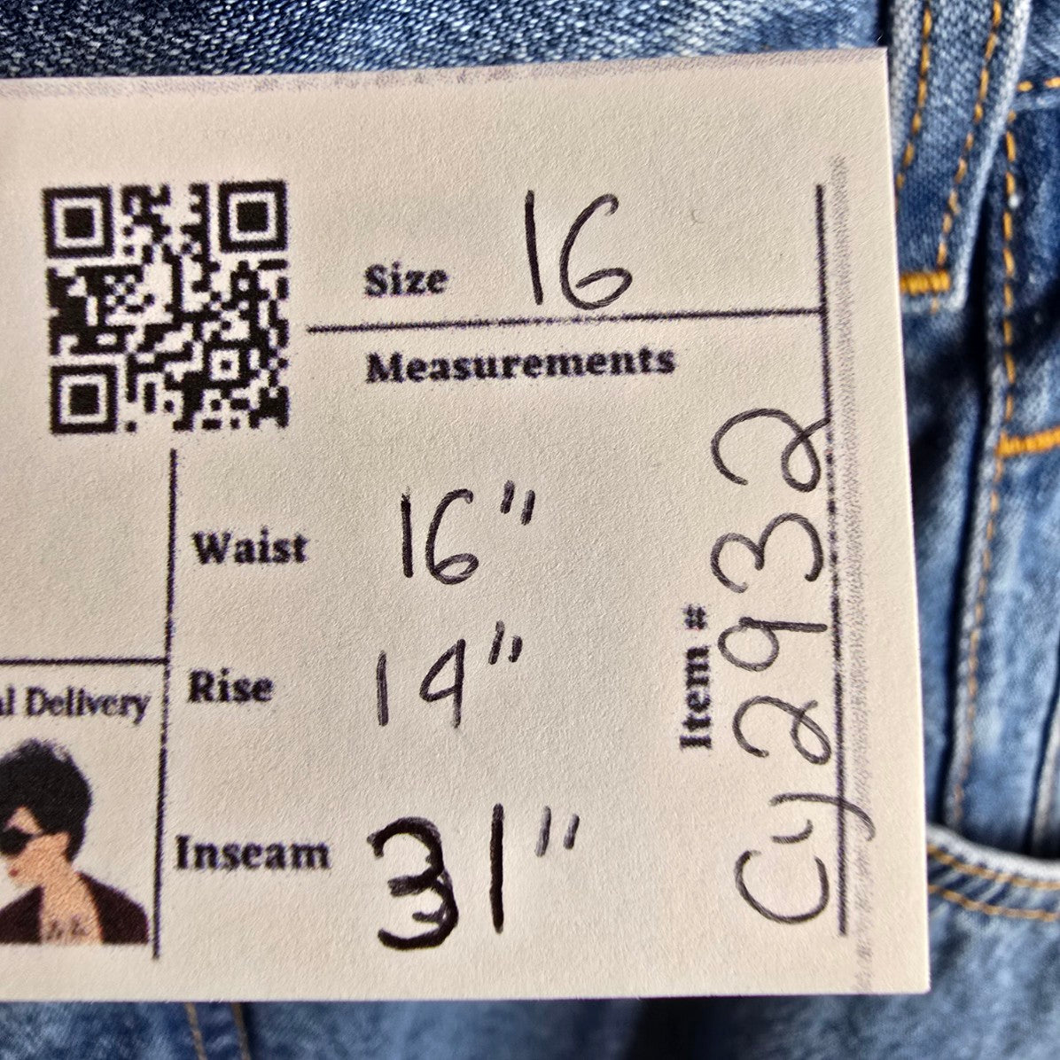 Vintage Cleo High Rise Balloon Jean Size 16