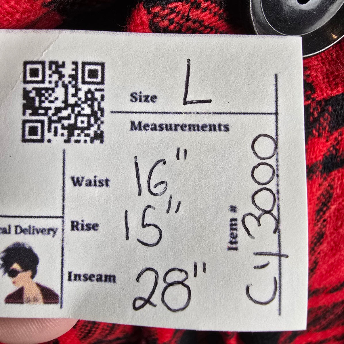 Vintage New View Red Plaid Wool Straight Leg Pants Size M/L