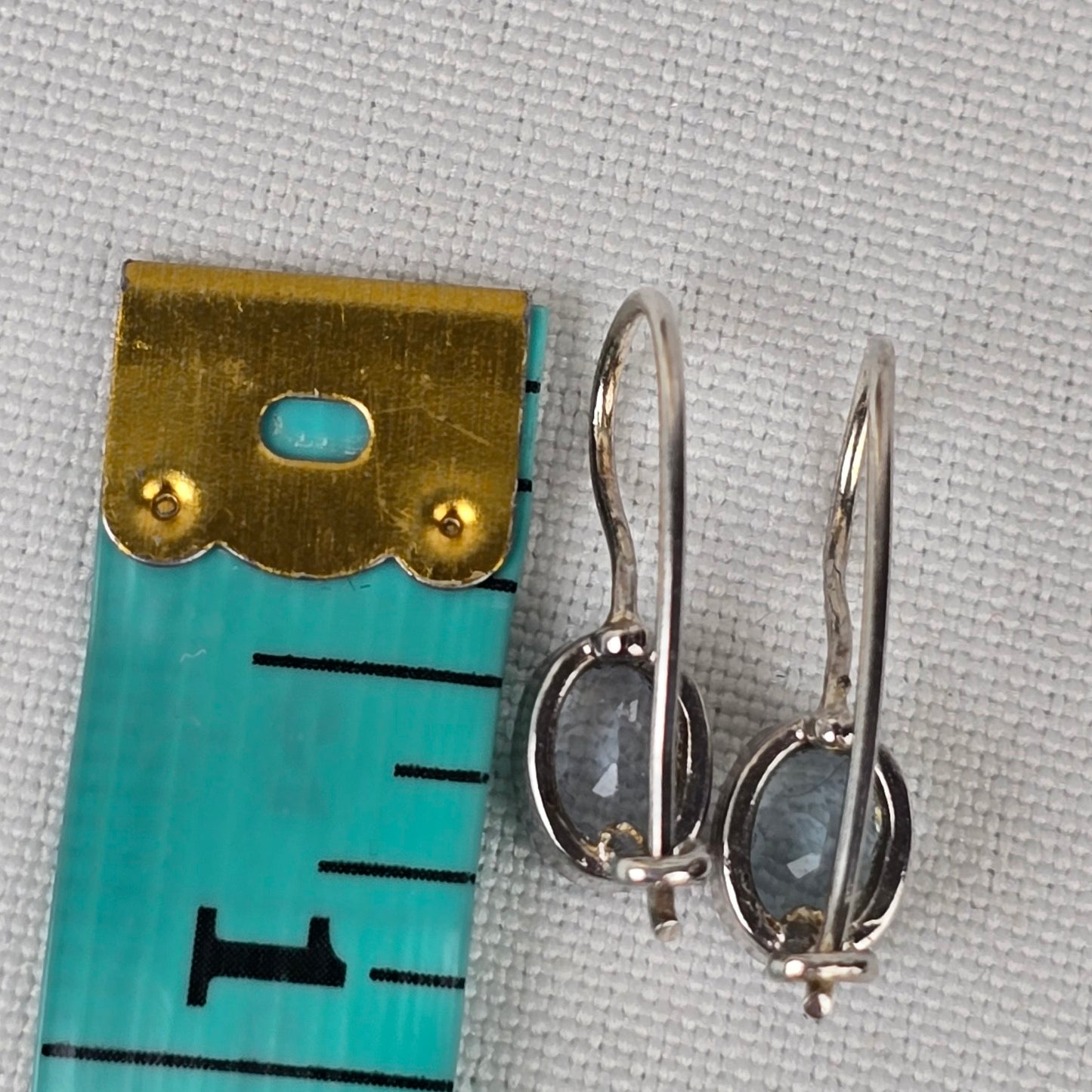 925 Sterling Blue Topaz Drop Earrings
