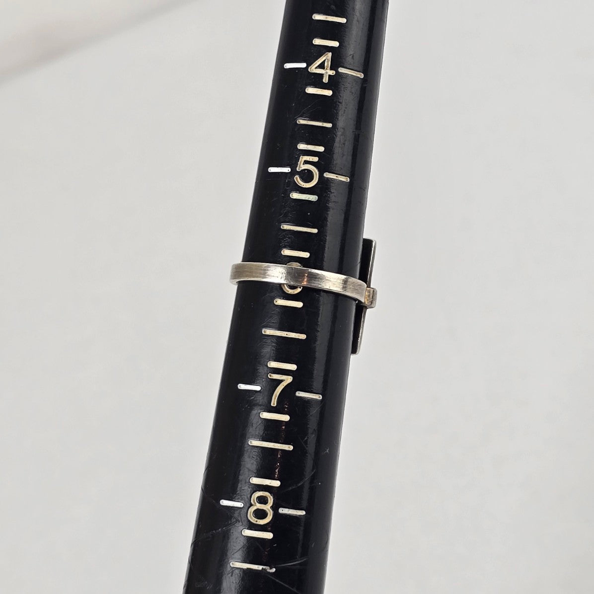 925 Sterling Silver Square Statement Ring Size 6