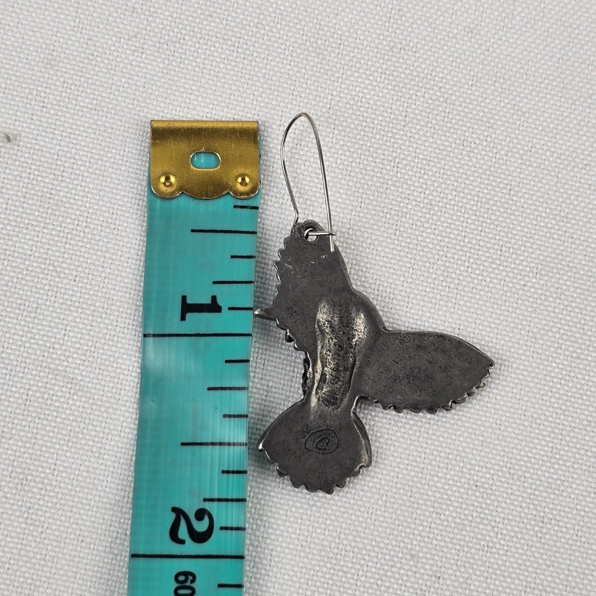 Pewter Silver Hummingbird Earrings