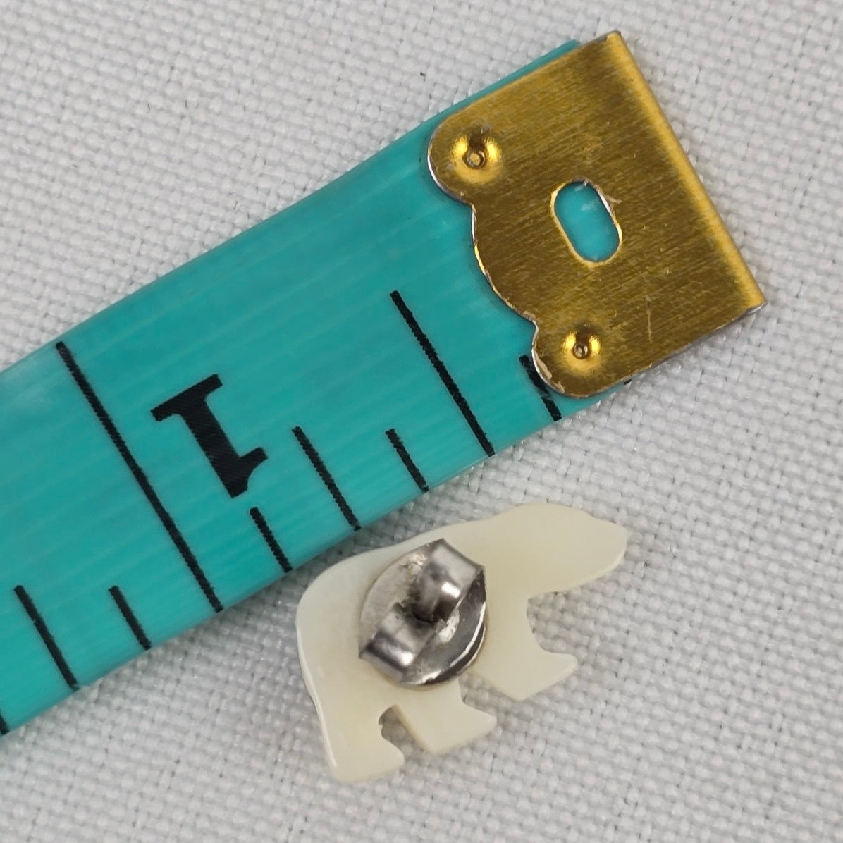 Vintage Carved Shell Polar Bear Earrings